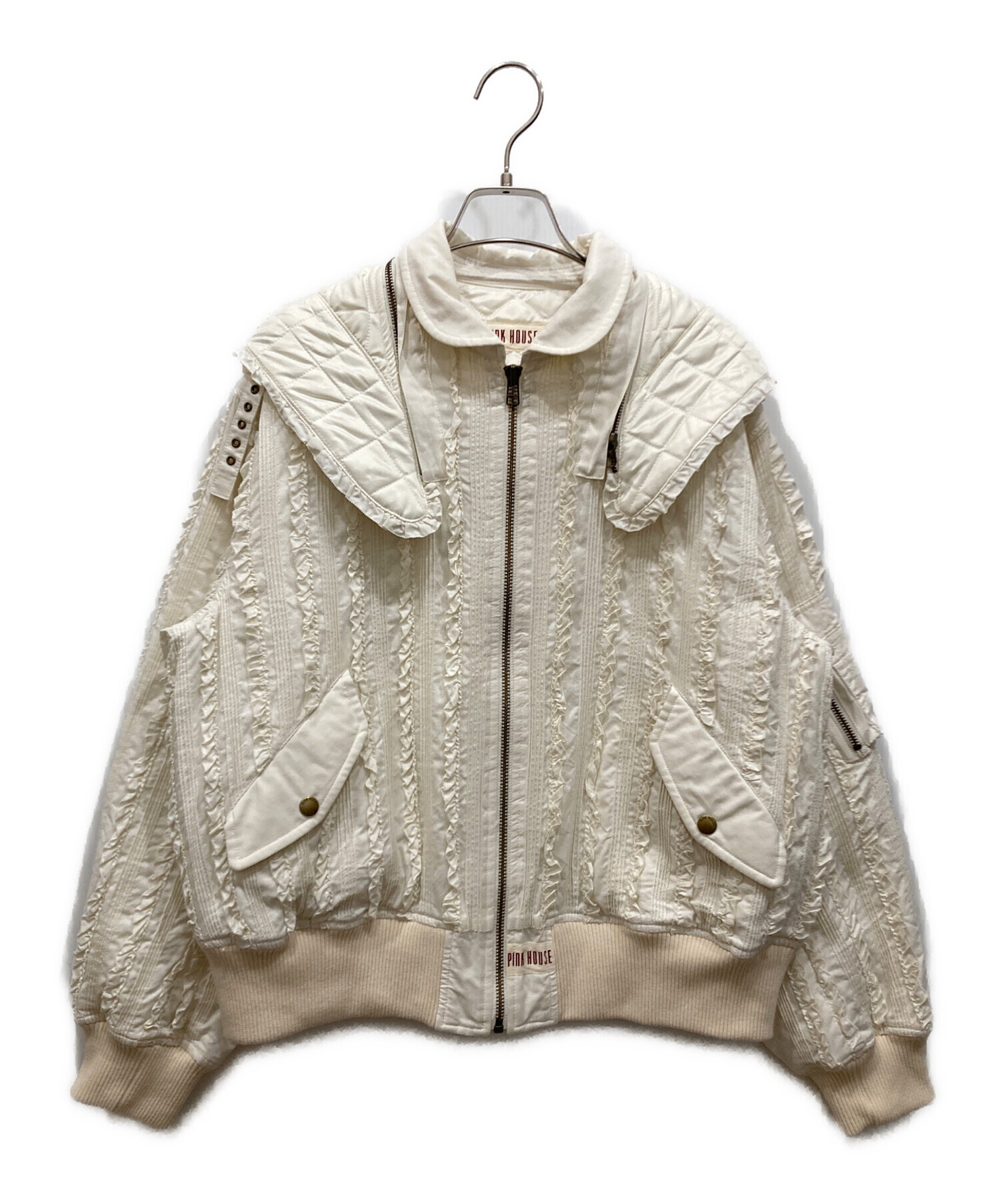 古着 ピンクハウス　ブルゾン 中古・古着通販】PINK HOUSE (ピンクハウス) フリル使いフードブルゾン