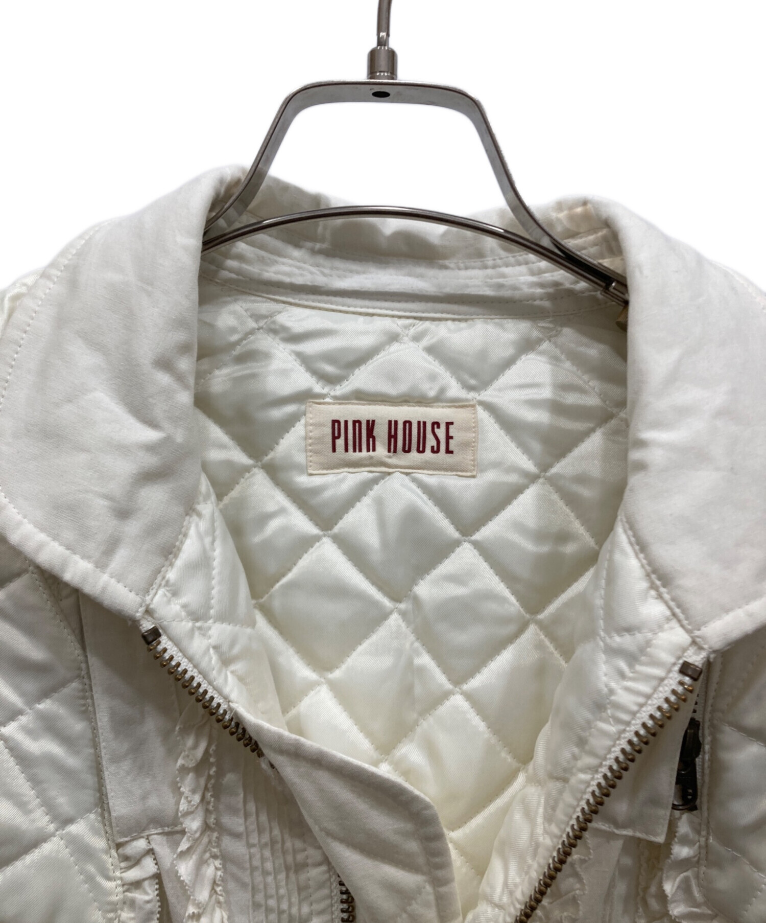 中古・古着通販】PINK HOUSE (ピンクハウス) フリル使いフードブルゾン