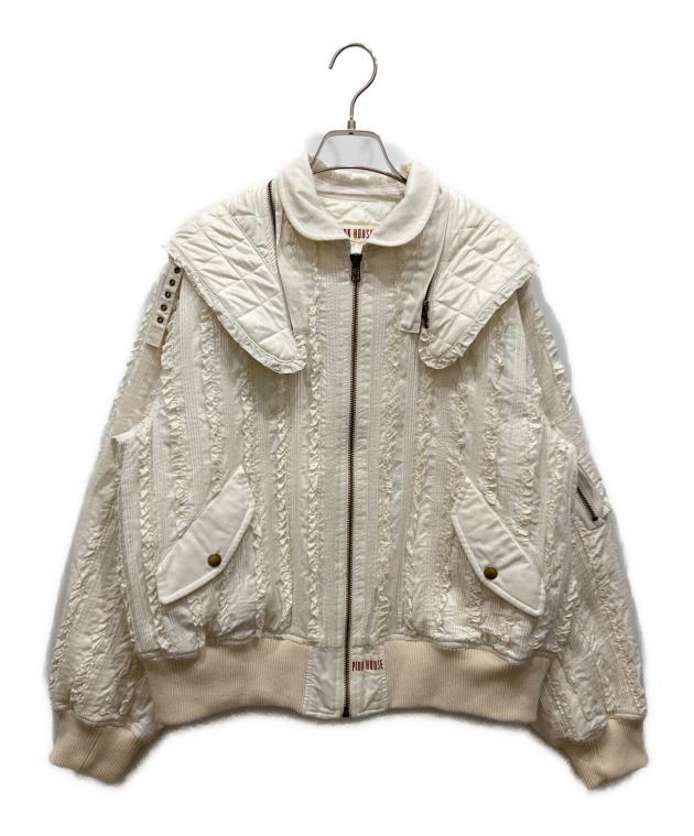 中古・古着通販】PINK HOUSE (ピンクハウス) フリル使いフードブルゾン