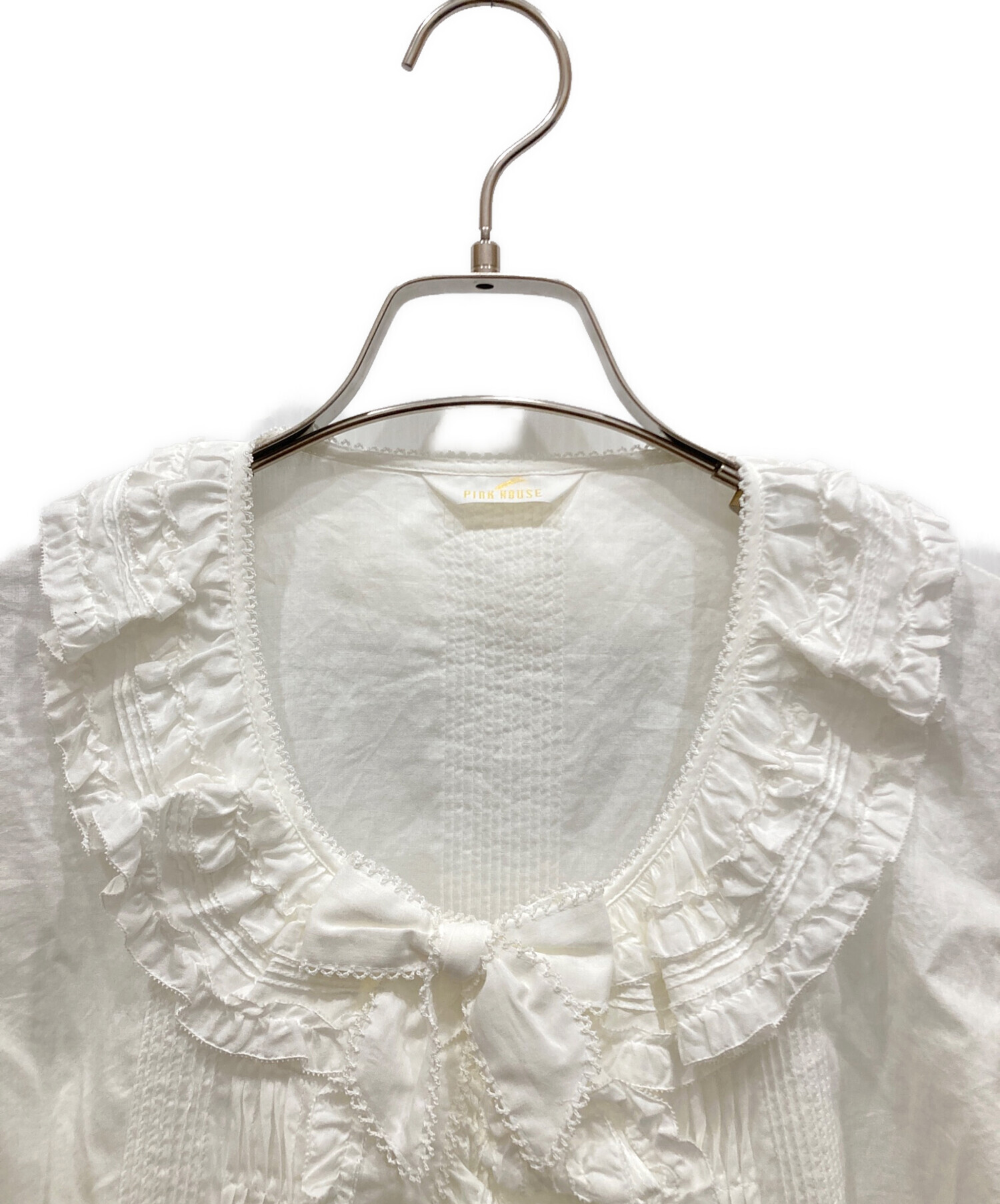 中古・古着通販】PINK HOUSE (ピンクハウス) リボンモチーフ使いフリル