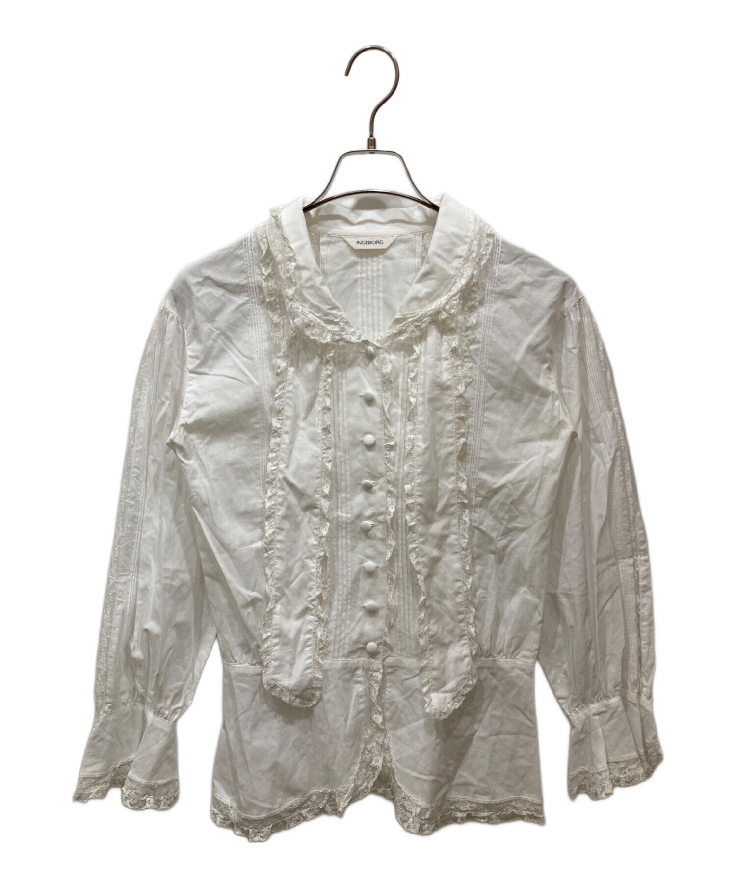 インゲボルグ　ブラウス 中古・古着通販】INGEBORG (インゲボルグ) フランスレース使用ローン