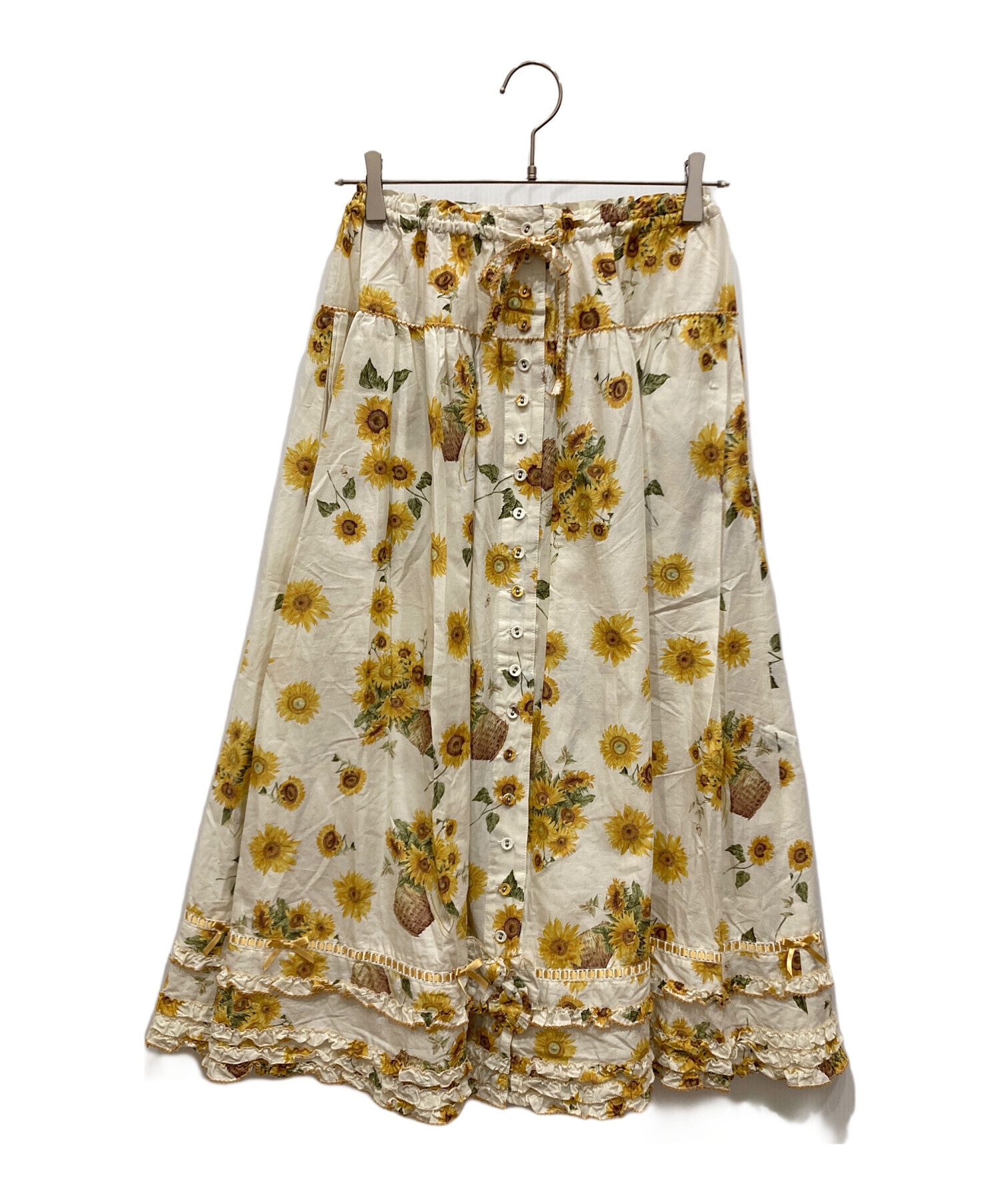 中古・古着通販】PINK HOUSE (ピンクハウス) ヒマワリプリントスカート
