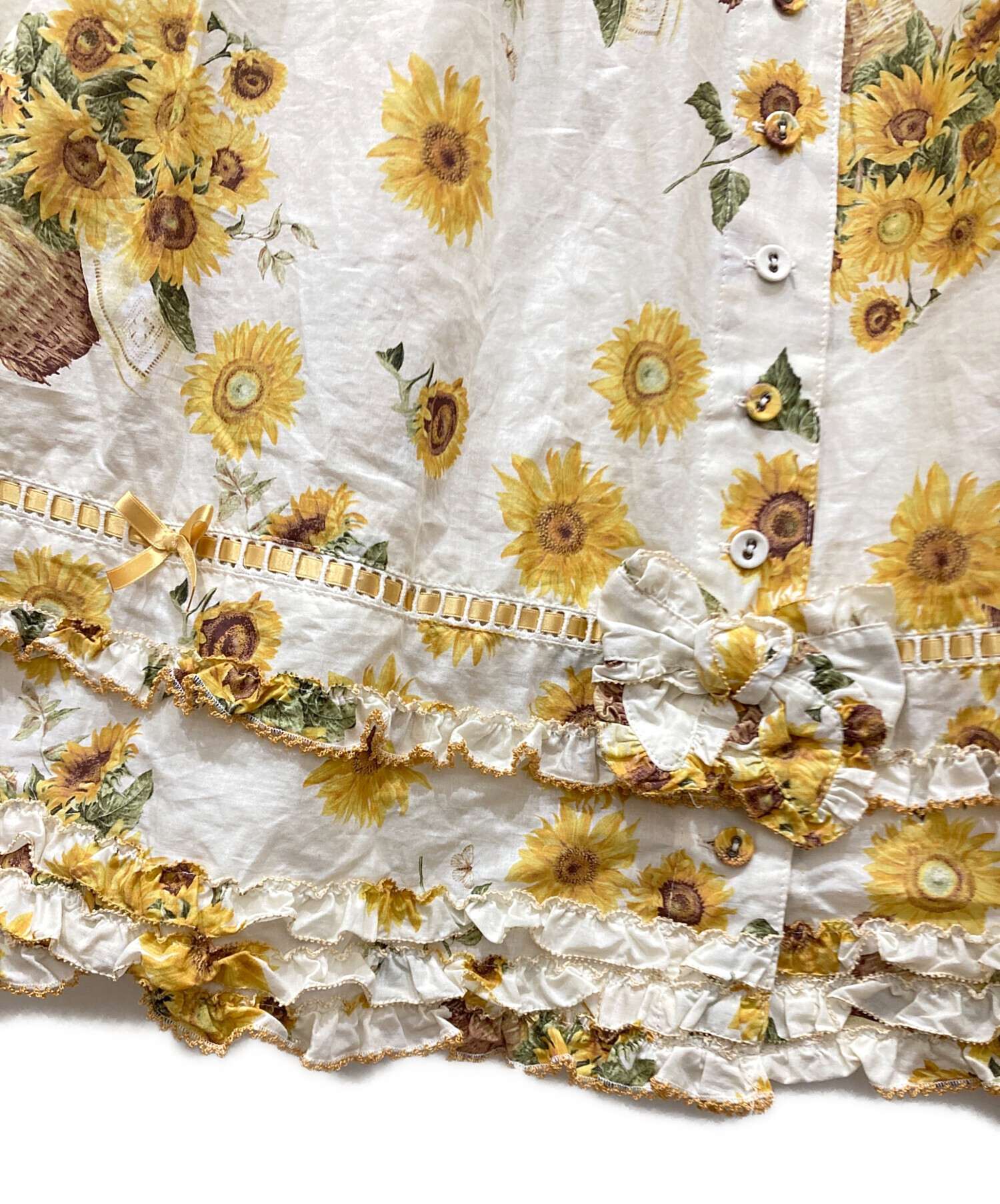 中古・古着通販】PINK HOUSE (ピンクハウス) ヒマワリプリントスカート