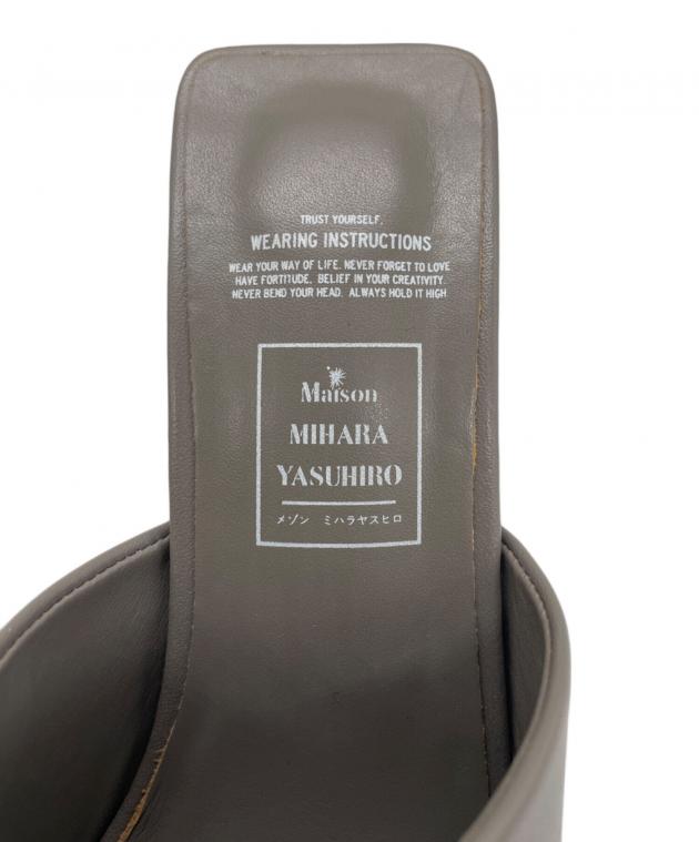 美品✨MIHARA YASUHIRO ブーツサンダル グレー F 箱付 中古・古着通販】MIHARA YASUHIRO (ミハラヤスヒロ) ダックヒール