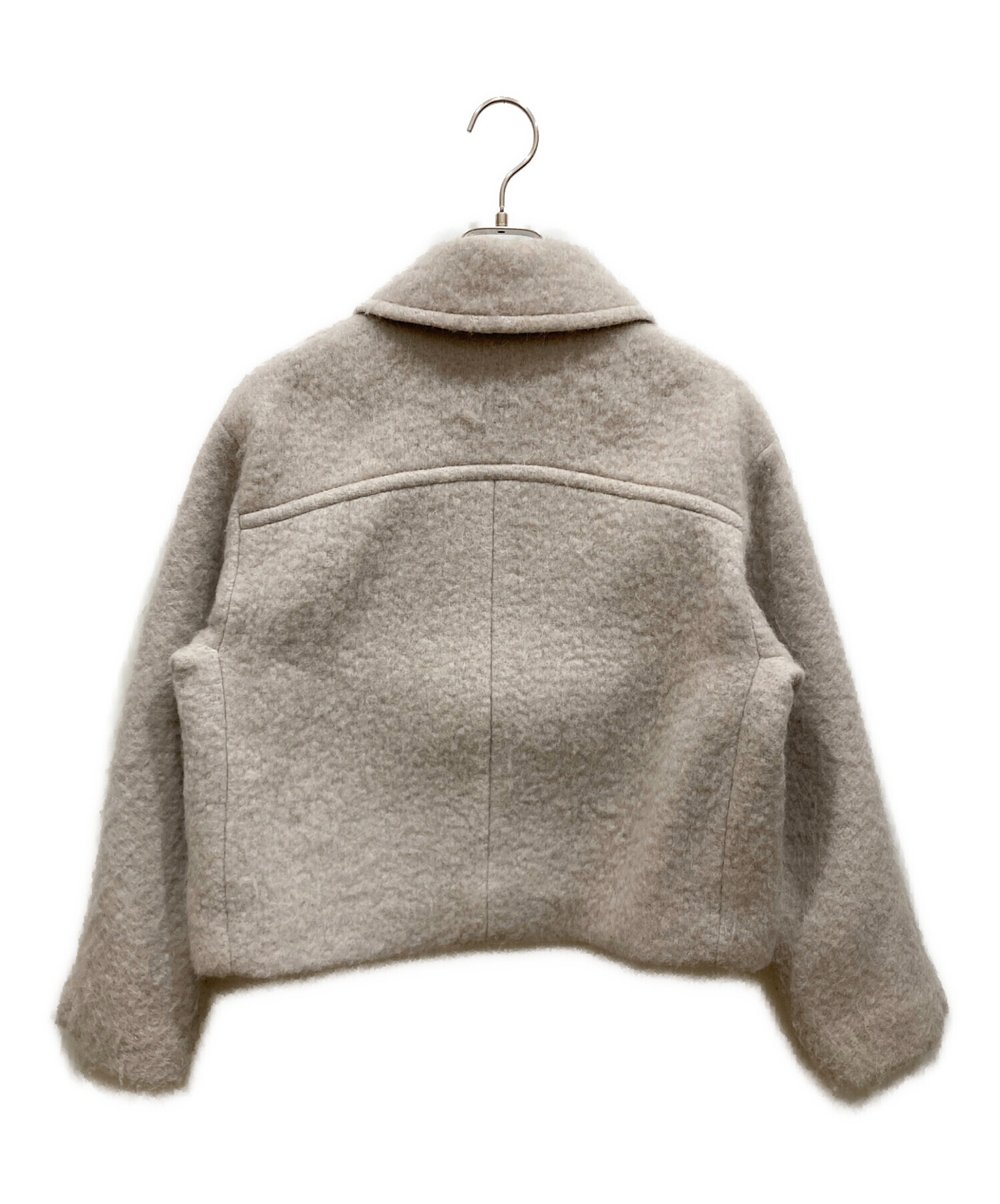美品　qualite　カリテ　アルパカ　アストラカンショートブルゾン　アイボリー 中古・古着通販】qualite (カリテ) アストラカンショートブルゾン