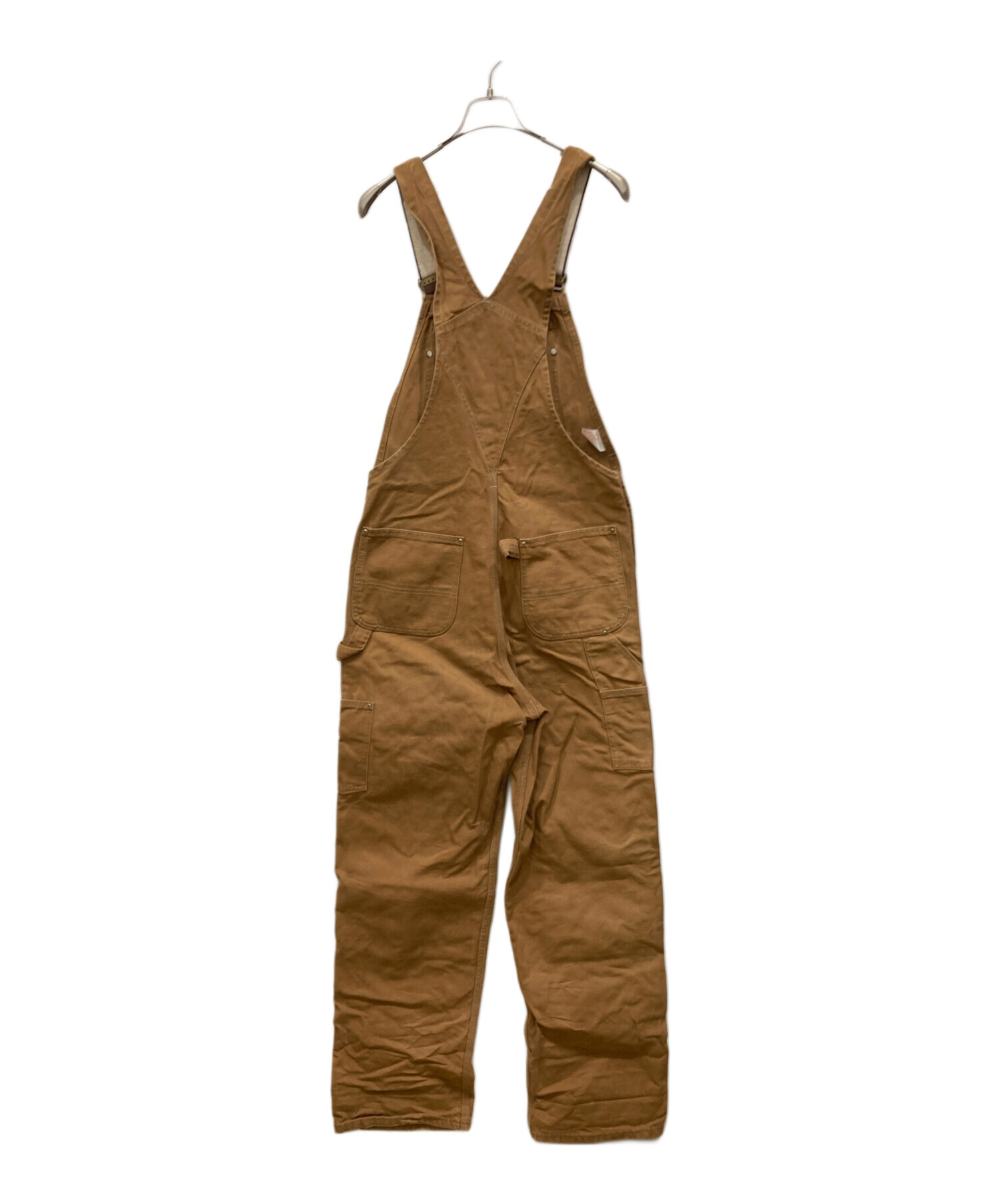 カーハート　オーバーオール　ブラウン　ダック地　ダブルニー　W32 L34 メキシコ製 carharttカーハート ダック地 ダブルニー オーバーオール