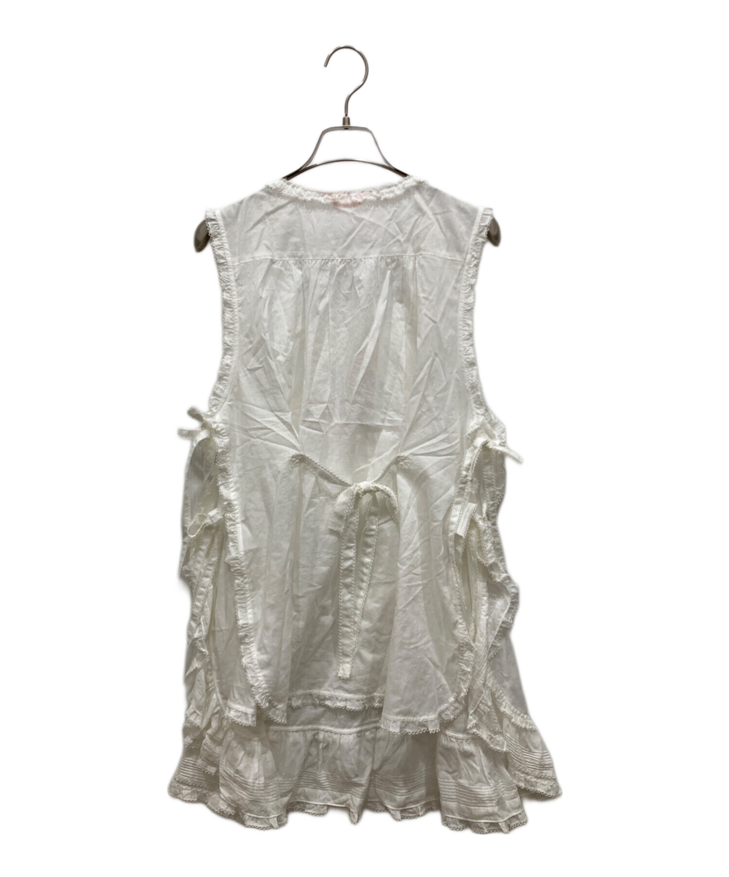 ピンクハウス★タブリエ 中古・古着通販】PINK HOUSE (ピンクハウス) 桜テディ刺繍タブリエ