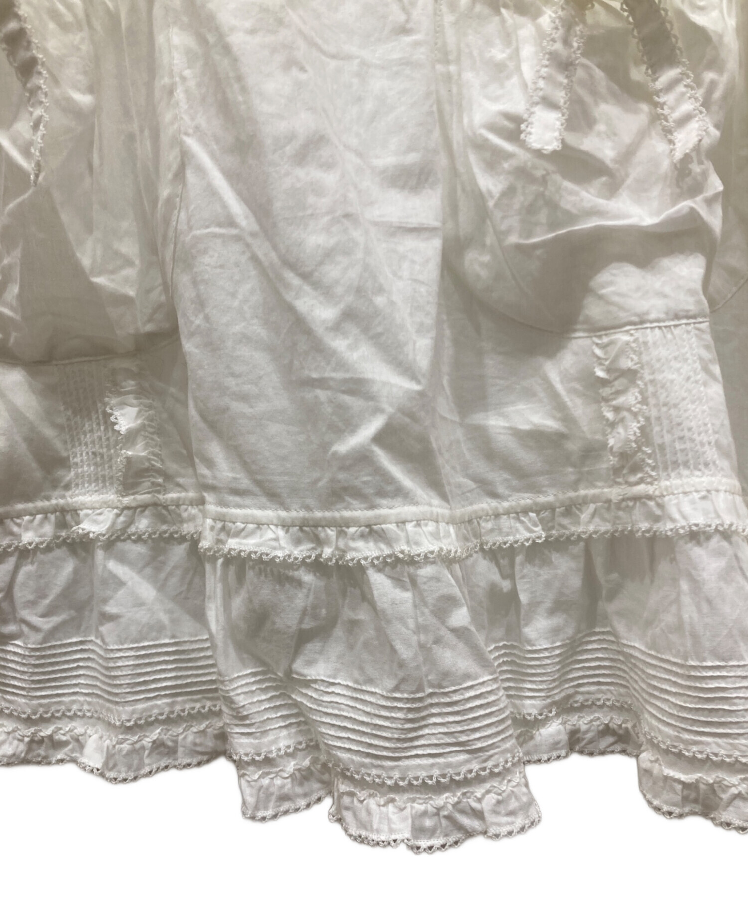 中古・古着通販】PINK HOUSE (ピンクハウス) 桜テディ刺繍タブリエ