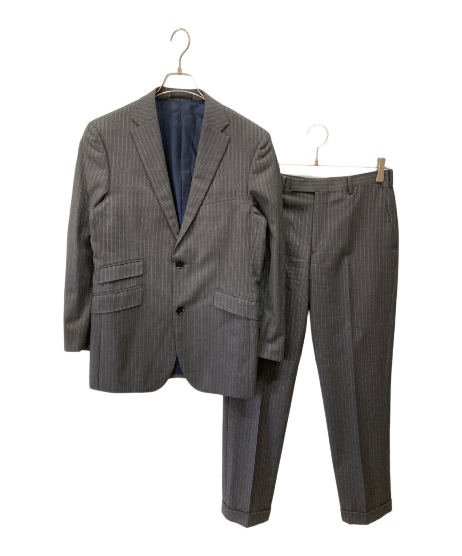 バーバリーブラックレーベル　スーツ　セットアップ　３つボタン　袖裾ダブル 中古・古着通販】BURBERRY BLACK LABEL (バーバリーブラックレーベル