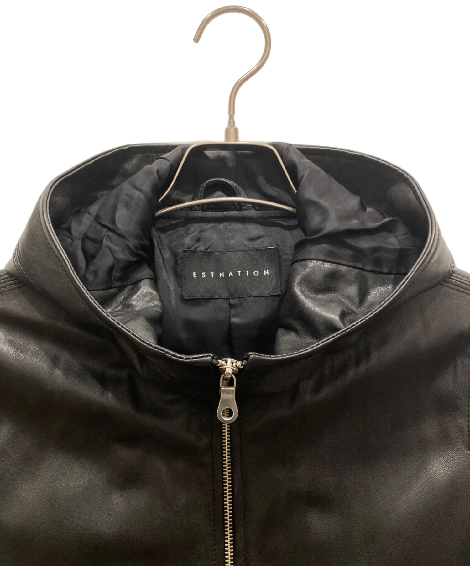 中古・古着通販】ESTNATION (エストネーション) フーデットレザー