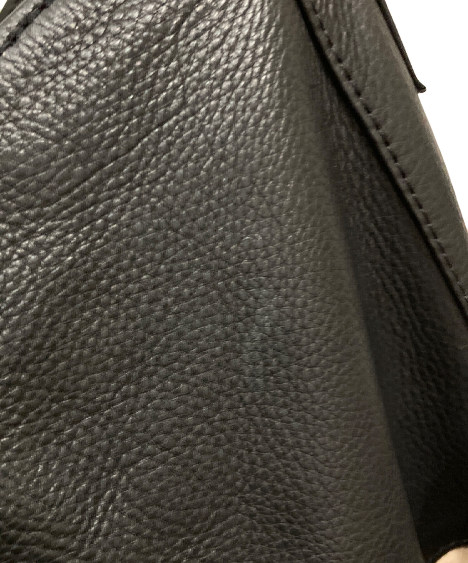 ミスターオリーブ　レザートートバッグ　シュリンクレザー　黒 中古・古着通販】MR.OLIVE (ミスターオリーブ) レザートートバッグ