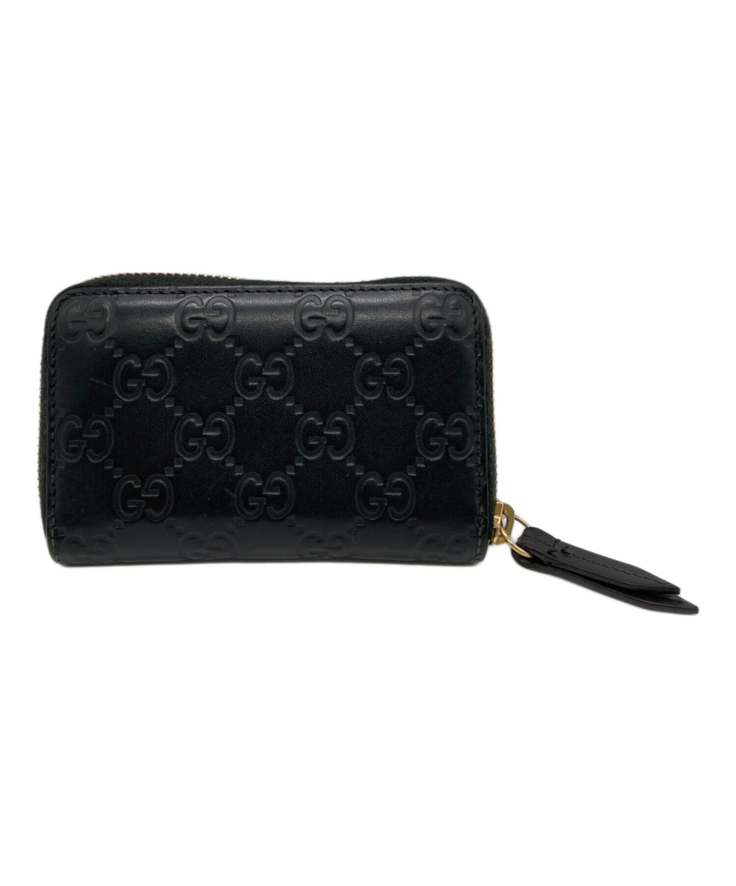 中古・古着通販】GUCCI (グッチ) レザーカードケース ブラック