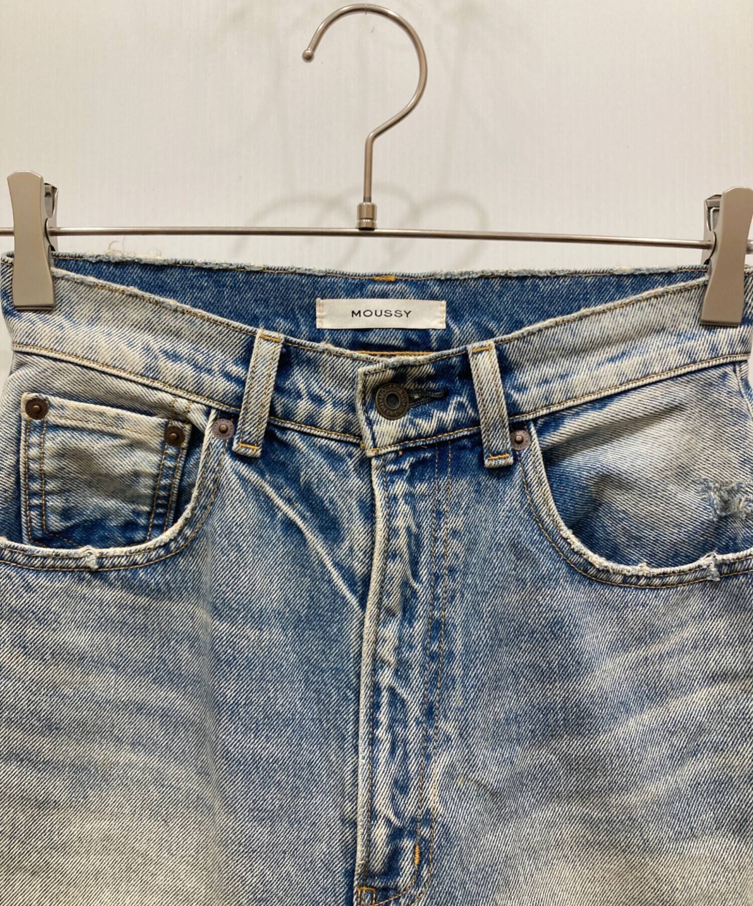 中古・古着通販】moussy (マウジー) HW DAMAGE LOOSE STRAIGHT