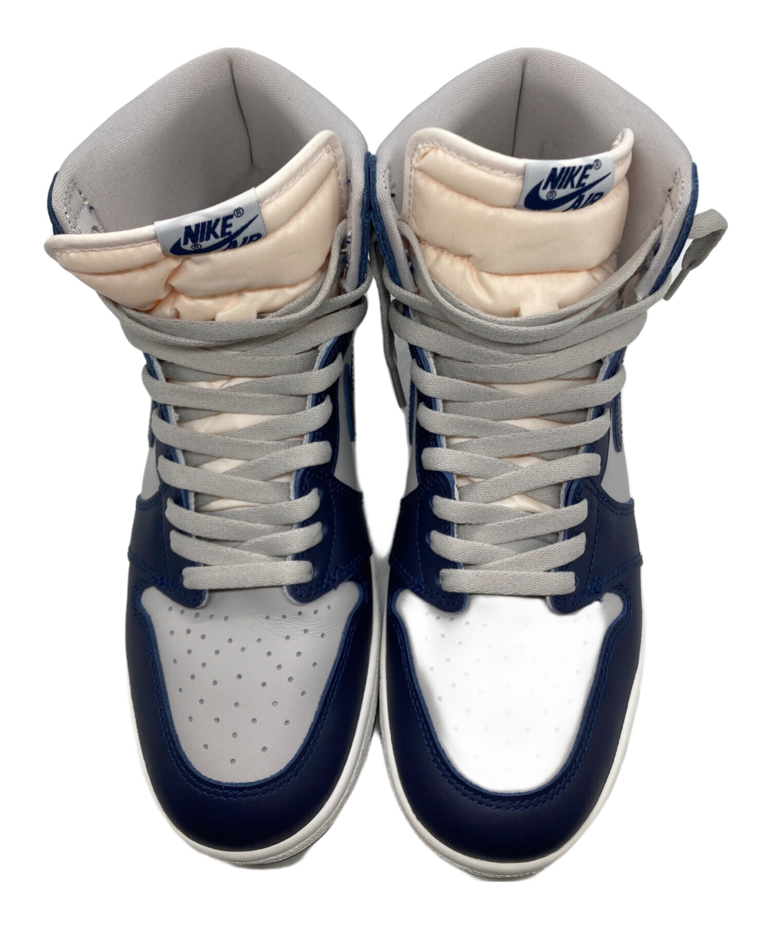 中古・古着通販】NIKE (ナイキ) ハイカットスニーカー ネイビー×グレー 