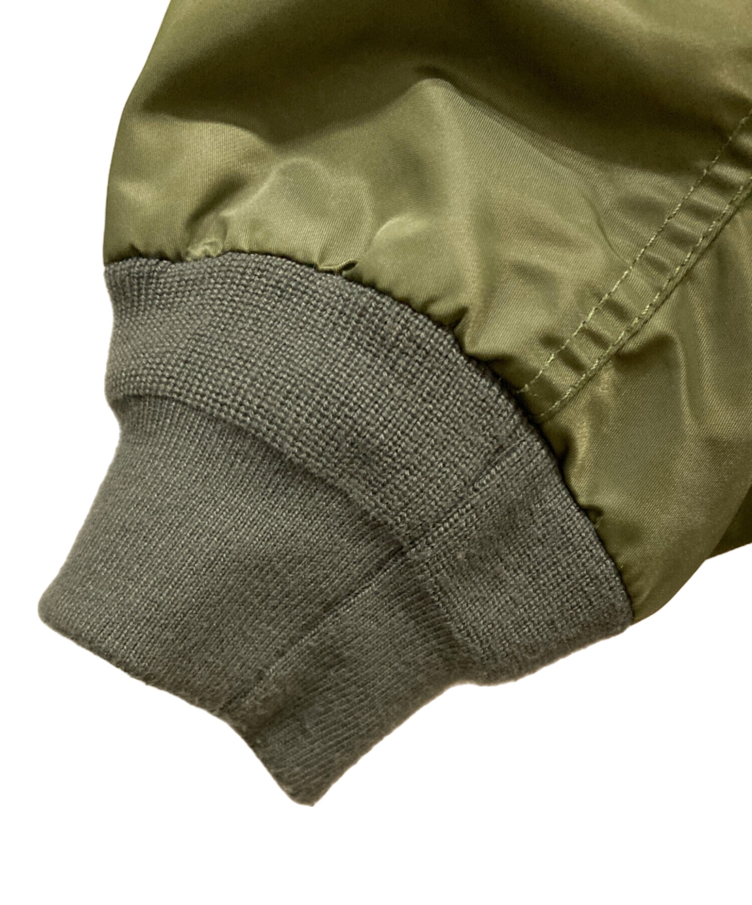 中古・古着通販】etsinta (エシンタ) ファー切替ジャケット オリーブ