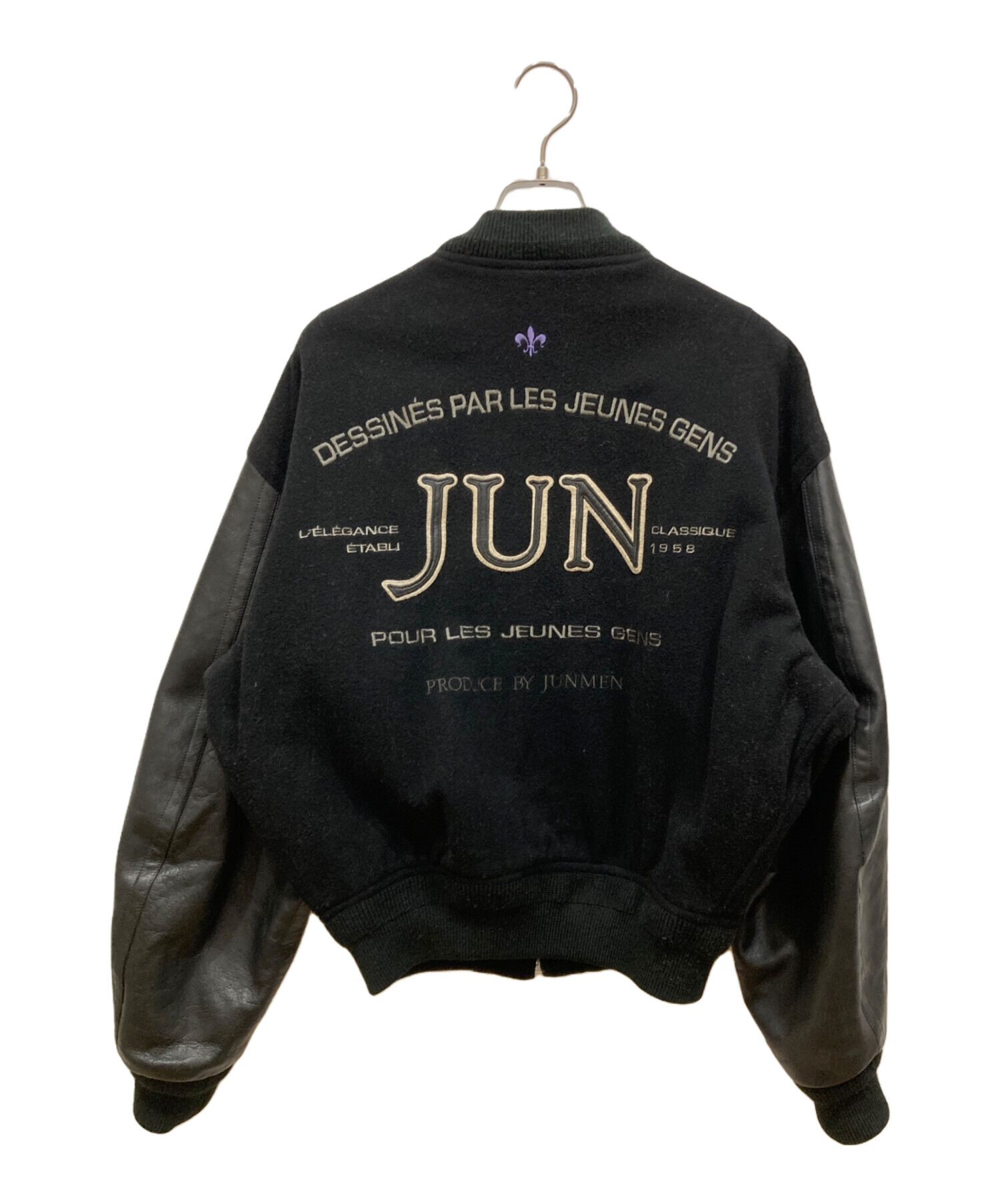 中古・古着通販】JUN MEN (ジュンメン) ウールスタジャン ブラック