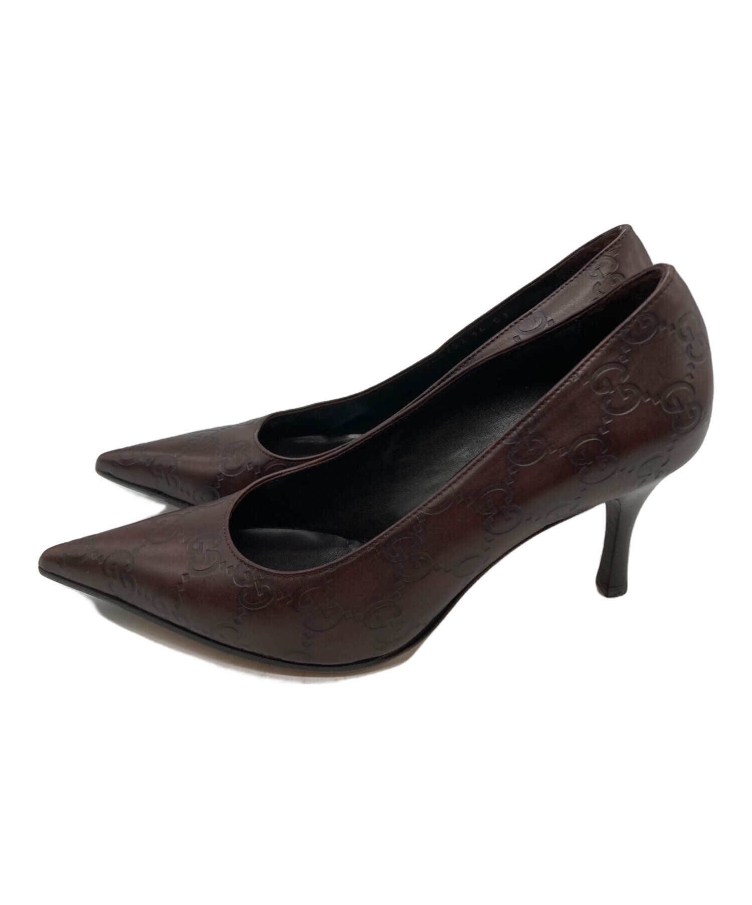 中古・古着通販】GUCCI (グッチ) ヒールパンプス ブラウン サイズ:SIZE