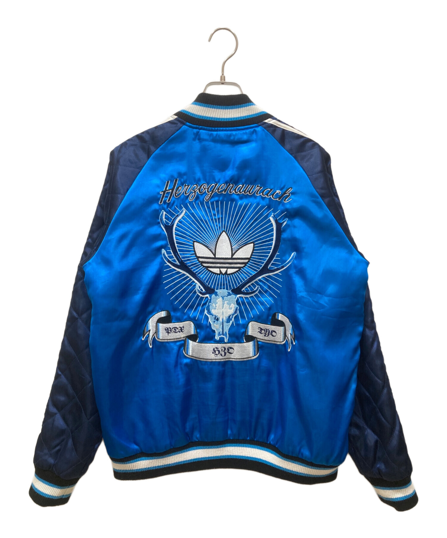 中古・古着通販】adidas (アディダス) スカジャン ブルー サイズ:SIZE