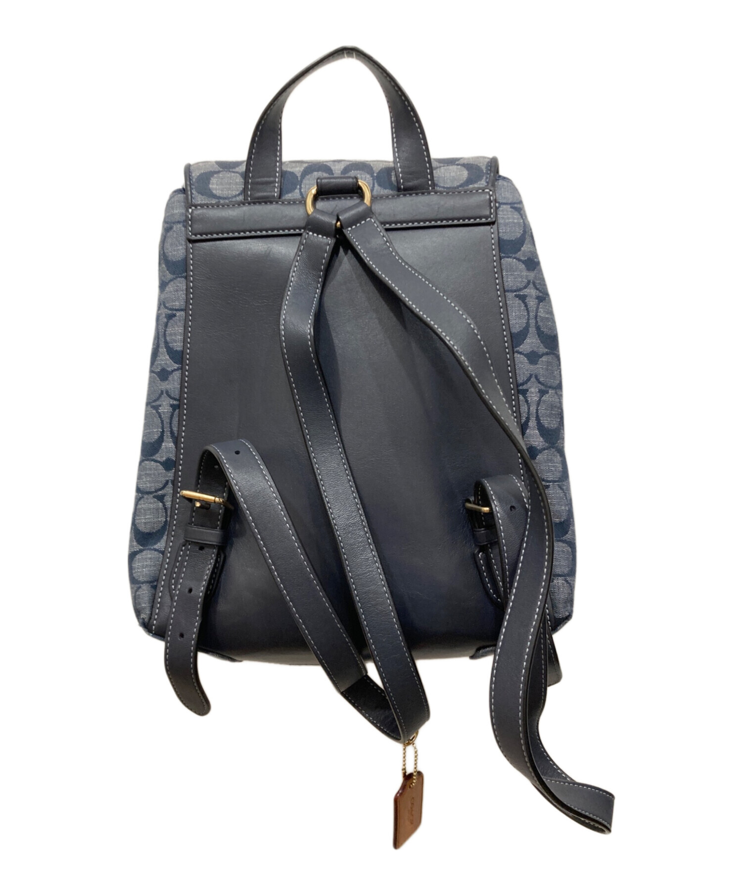中古・古着通販】COACH (コーチ) シグネチャー リュック インディゴ