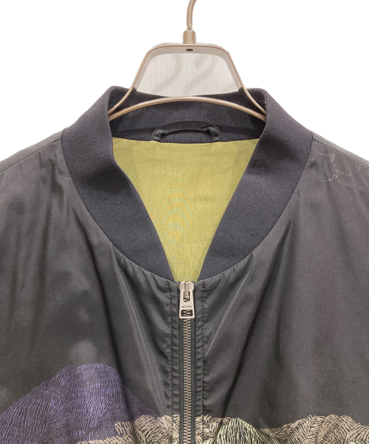 中古・古着通販】ETRO (エトロ) ボルケーノプリントブルゾン ブラック