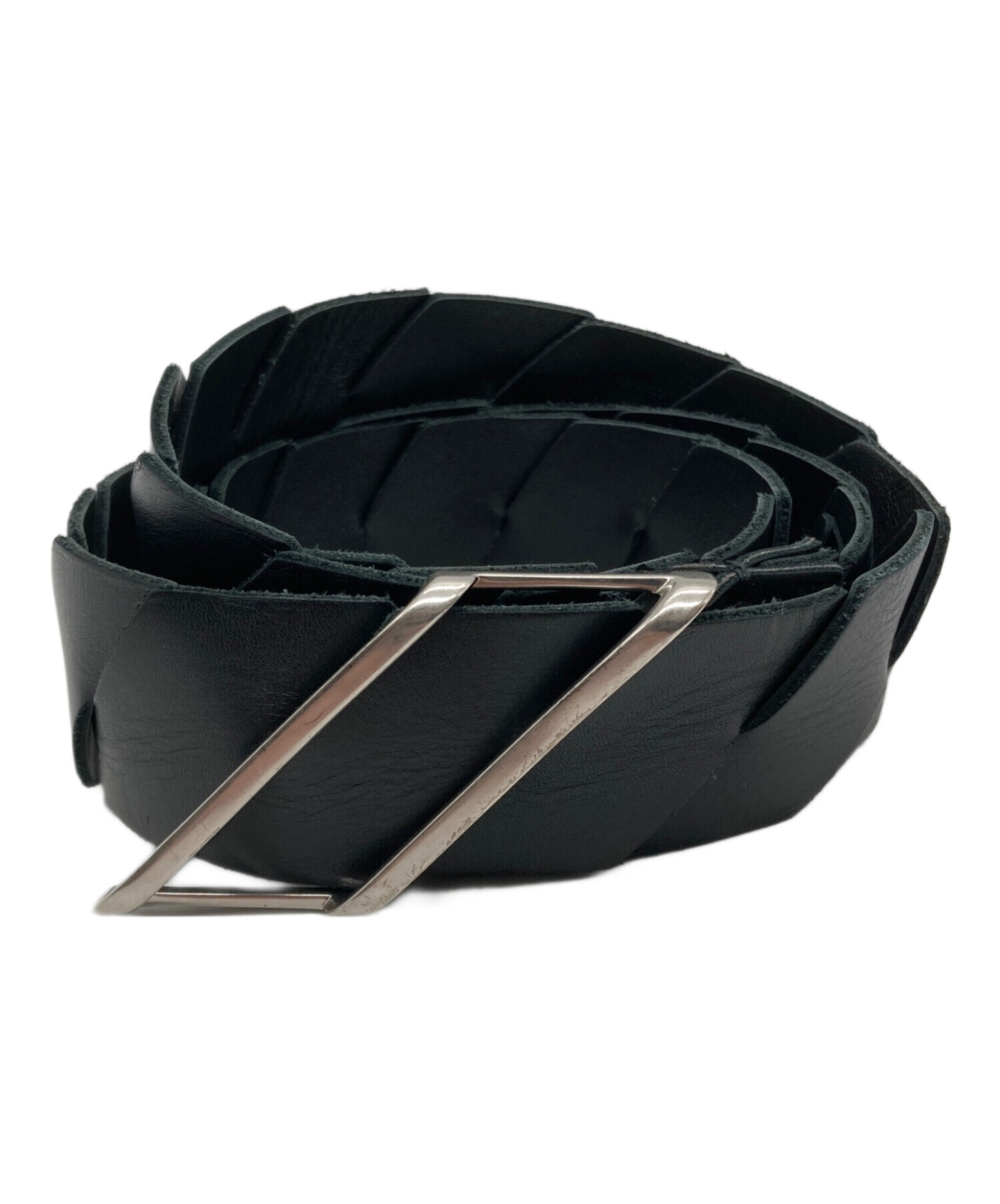 現行・美品★ボッテガヴェネタ　プラスターベルト　レザー　ブラック　黒　75cm 中古・古着通販】BOTTEGA VENETA (ボッテガベネタ) プラスターベルト