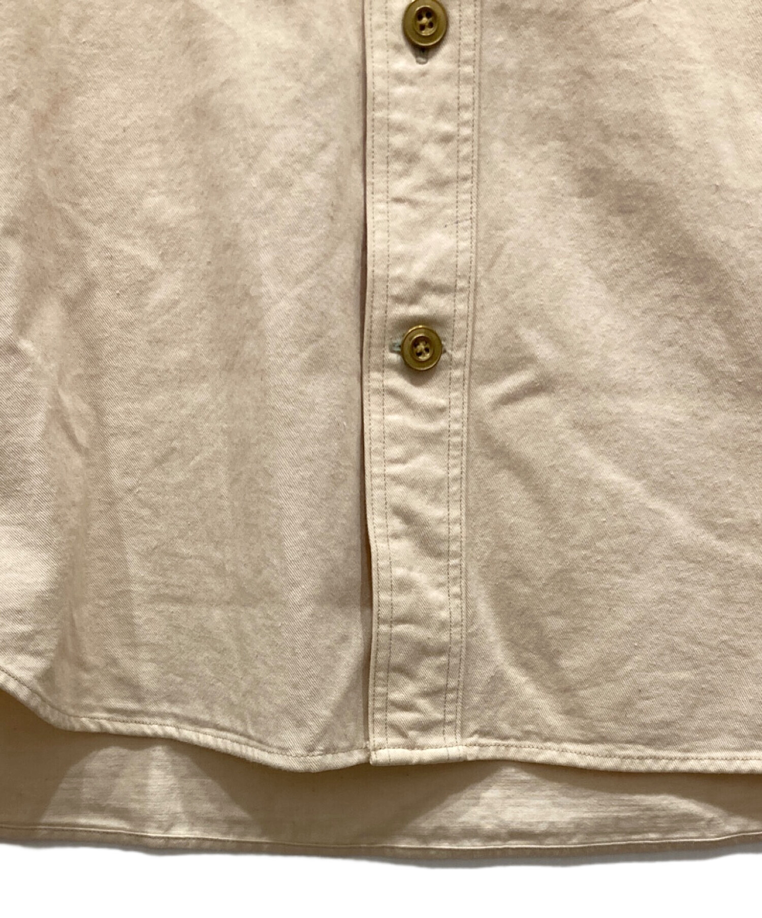ORGUEIL　オルゲイユ 長袖　ブラウス　新品　生成　ホワイト ベージュ ORGUEIL / オルゲイユ]Shawl Collar Shirt ショールカラーシャツ OR