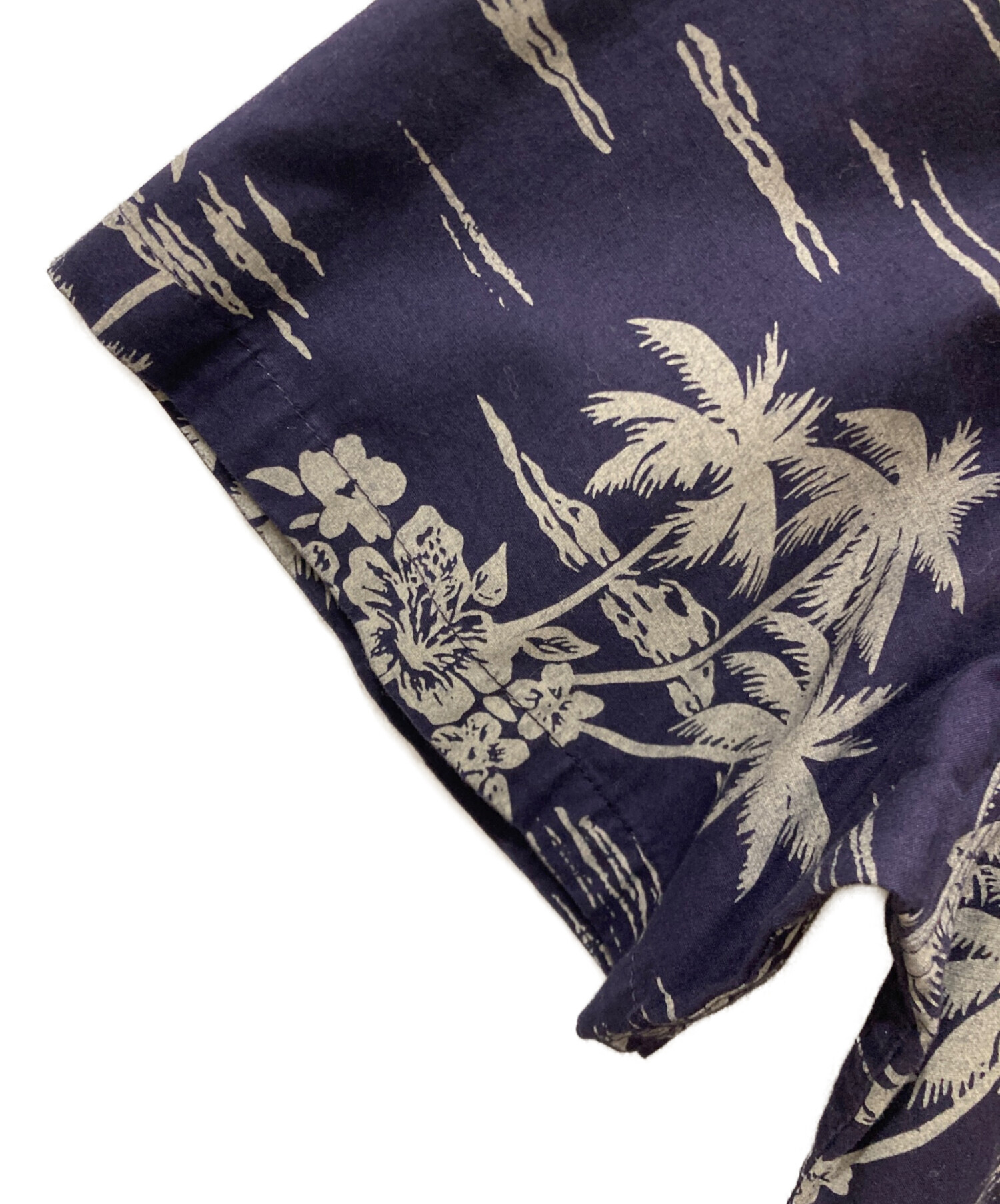 【未使用】CALEE レーヨン アロハシャツ 日本製 総柄 ブルー Lサイズ 中古・古着通販】CALEE (キャリー) アロハシャツ ネイビー サイズ:SIZE