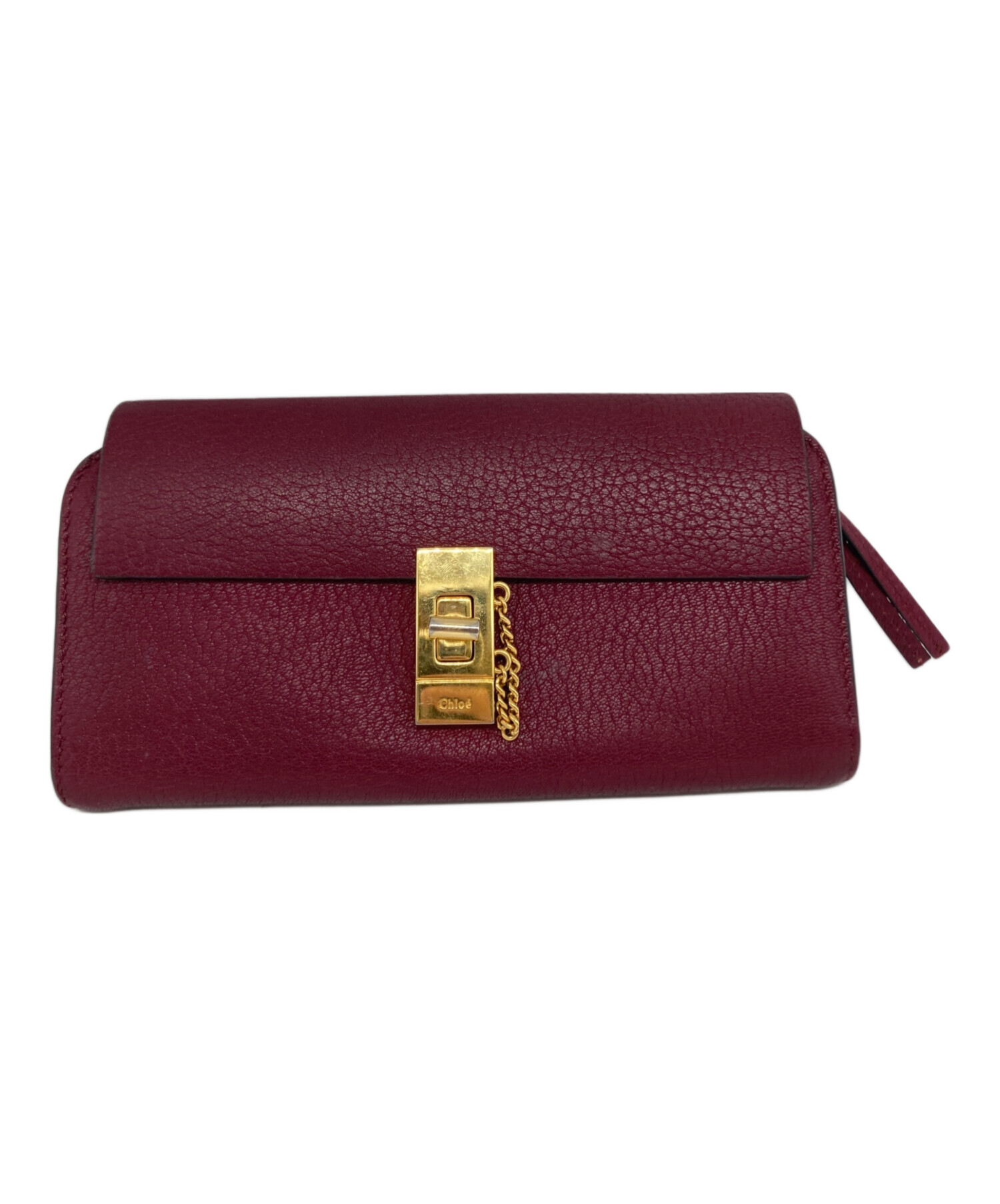 Chloe ドリュー　長財布 中古・古着通販】Chloe (クロエ) ドリュー長財布 レッド｜ブランド