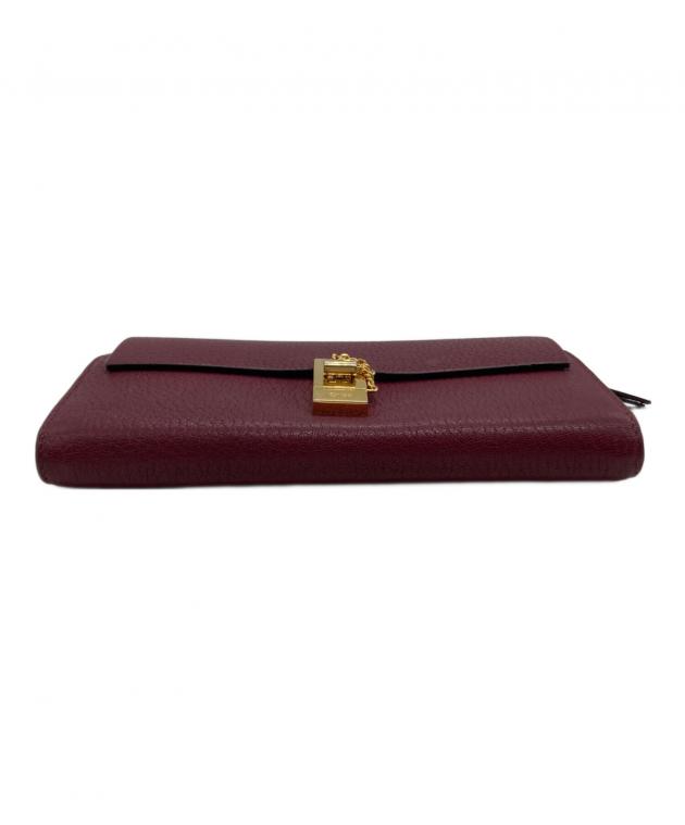 Chloe ドリュー　長財布 中古・古着通販】Chloe (クロエ) ドリュー長財布 レッド｜ブランド