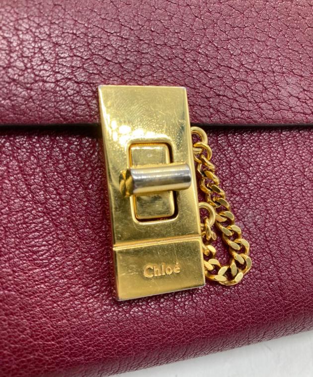 中古・古着通販】Chloe (クロエ) ドリュー長財布 レッド｜ブランド