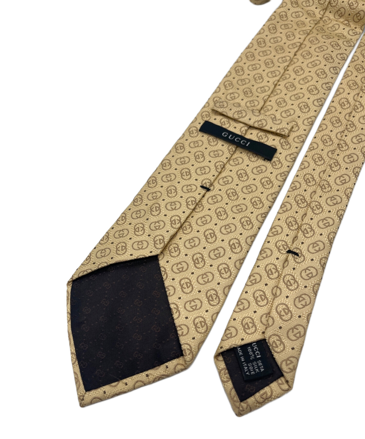 中古・古着通販】GUCCI (グッチ) ネクタイ ゴールド サイズ:不明