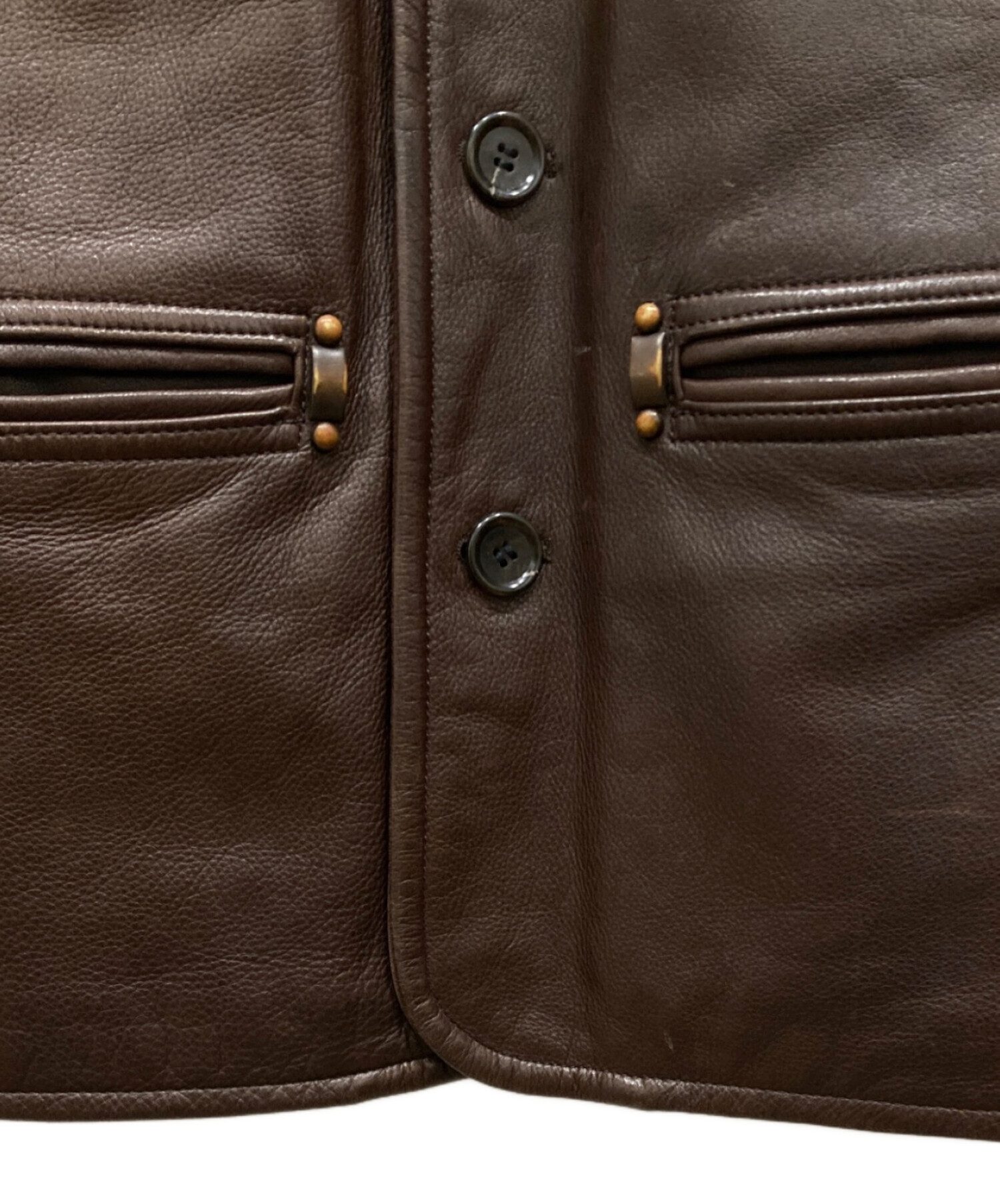 中古・古着通販】GLAD HAND (グラッドハンド) カウレザーカーコート