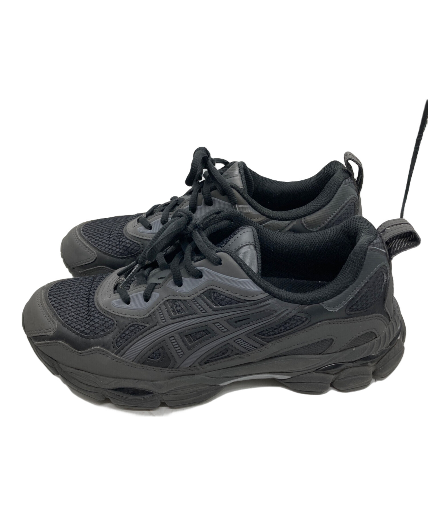 asics アシックス ブランドロゴ スパイク 人工皮革 ブラック メンズ 24.5【古着】【中古】 中古・古着通販】asics (アシックス) スニーカー ブラック サイズ:SIZE