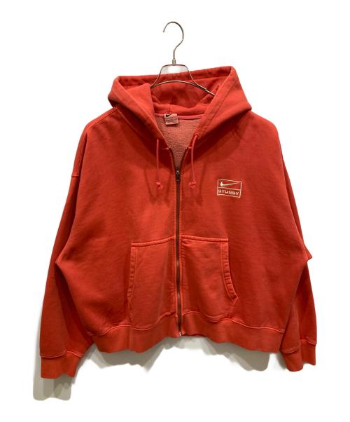 Nike Stussy コラボ パーカー Mサイズ オレンジ 中古・古着通販】NIKE (ナイキ) stussy (ステューシー) Washed Fleece