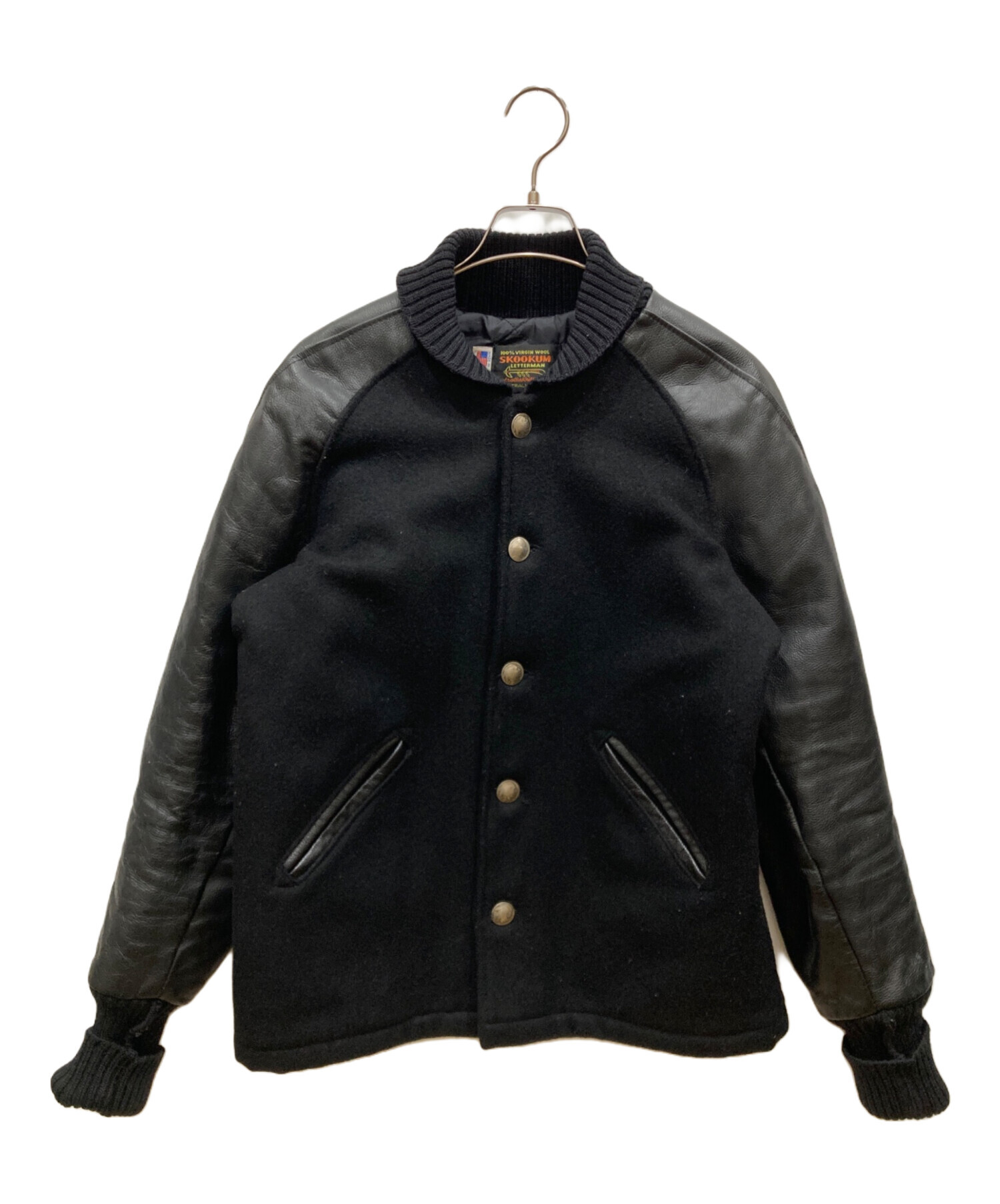 中古・古着通販】SKOOKUM (スクーカム) 切替レザースタジャン ブラック