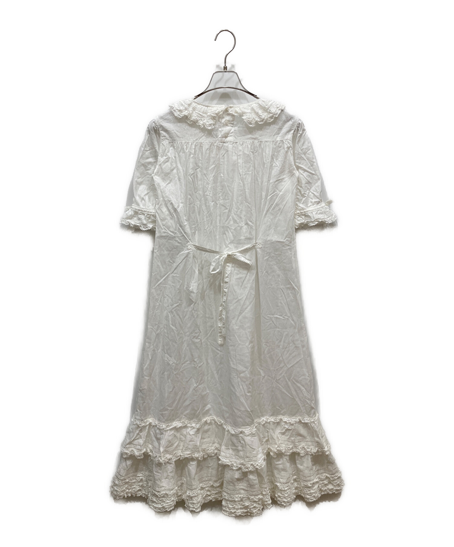 ピンクハウス　ローンピコフリルワンピース 中古・古着通販】PINK HOUSE (ピンクハウス) ピコフリル ローンフリル