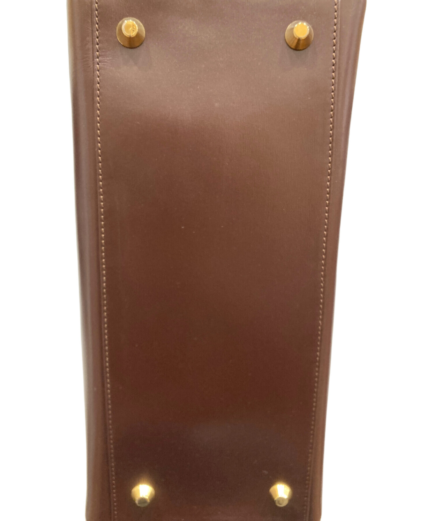 中古・古着通販】CELINE (セリーヌ) レザートートバッグ ブラウン