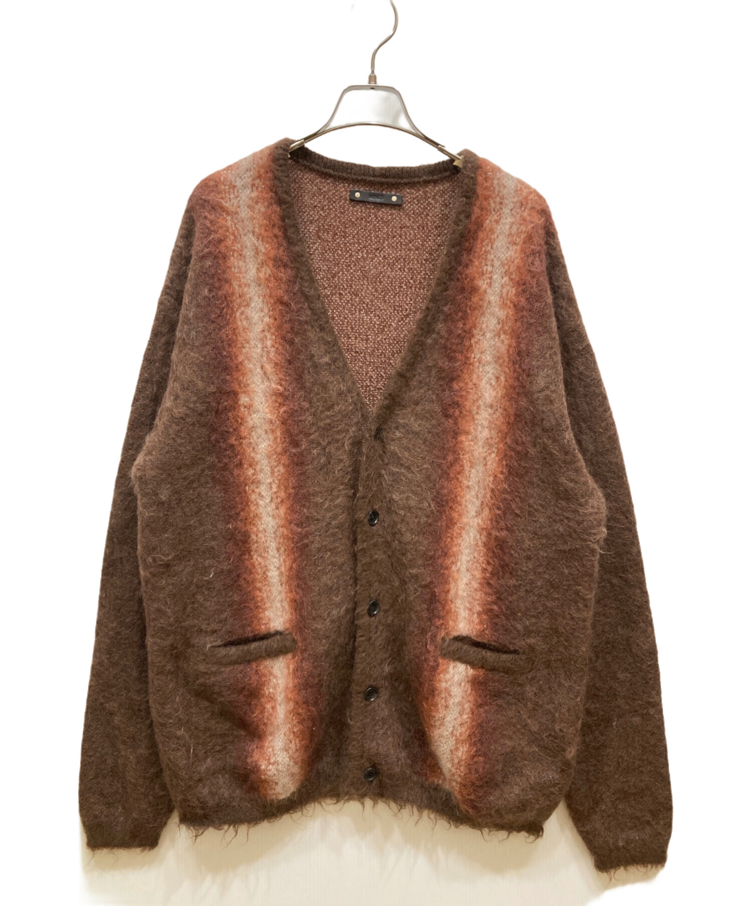 中古・古着通販】MINEDENIM (マインデニム) Fuzzy Stripe Mohair Knit