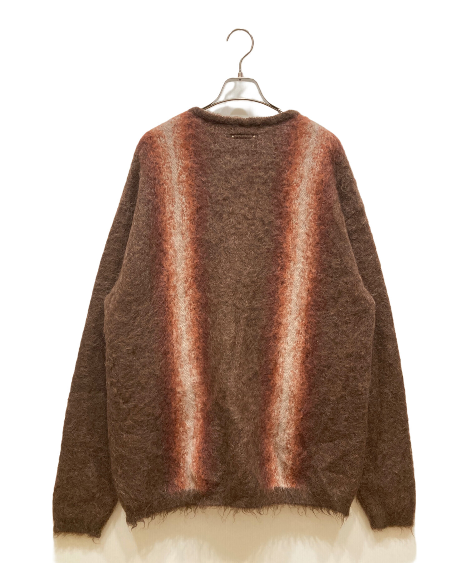 中古・古着通販】MINEDENIM (マインデニム) Fuzzy Stripe Mohair Knit