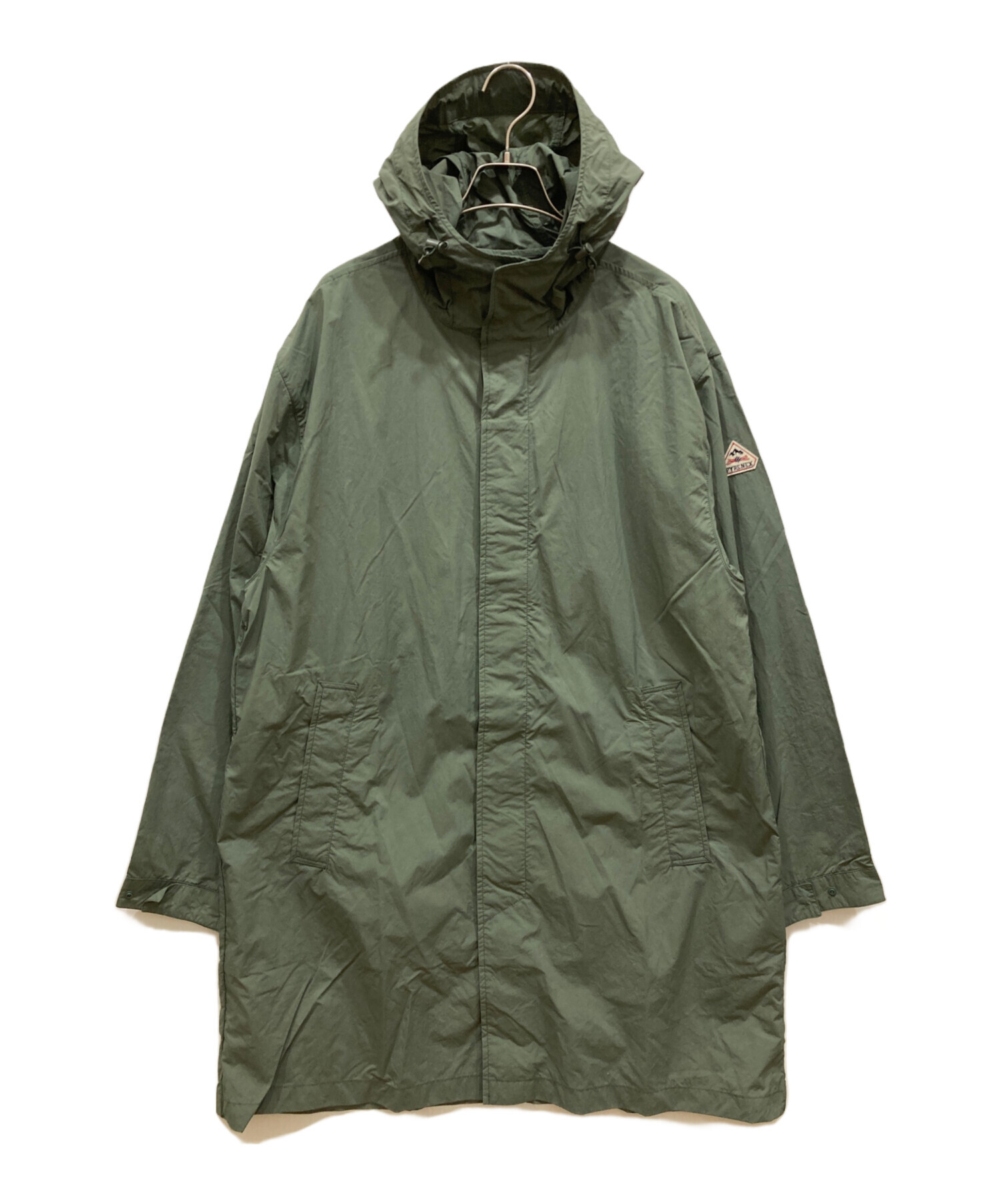 中古・古着通販】Pyrenex (ピレネックス) ナイロンロングコート カーキ 