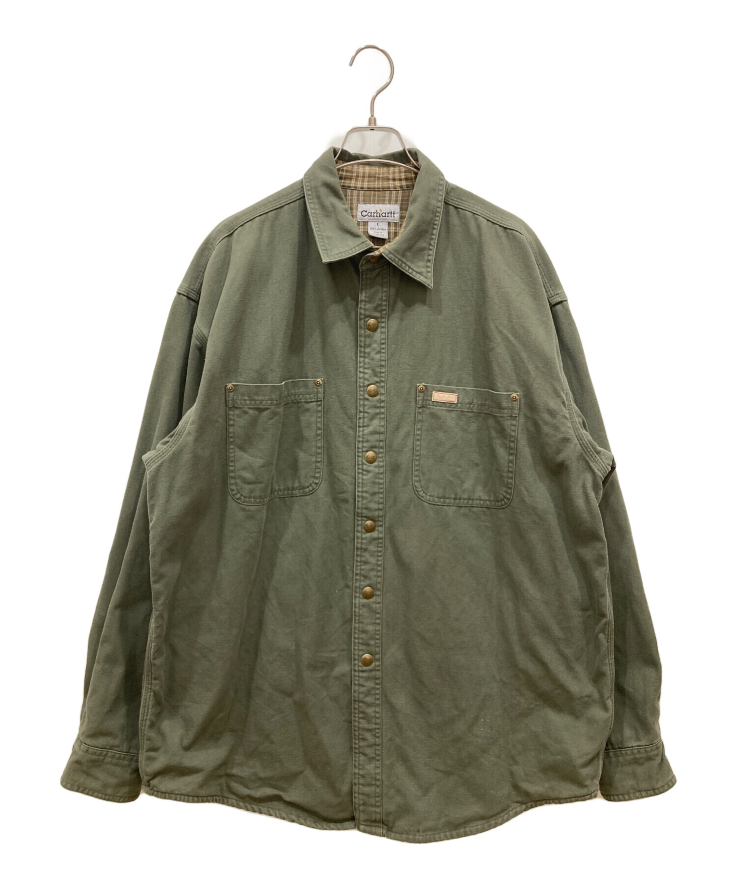 中古・古着通販】CarHartt (カーハート) シャツジャケット オリーブ 