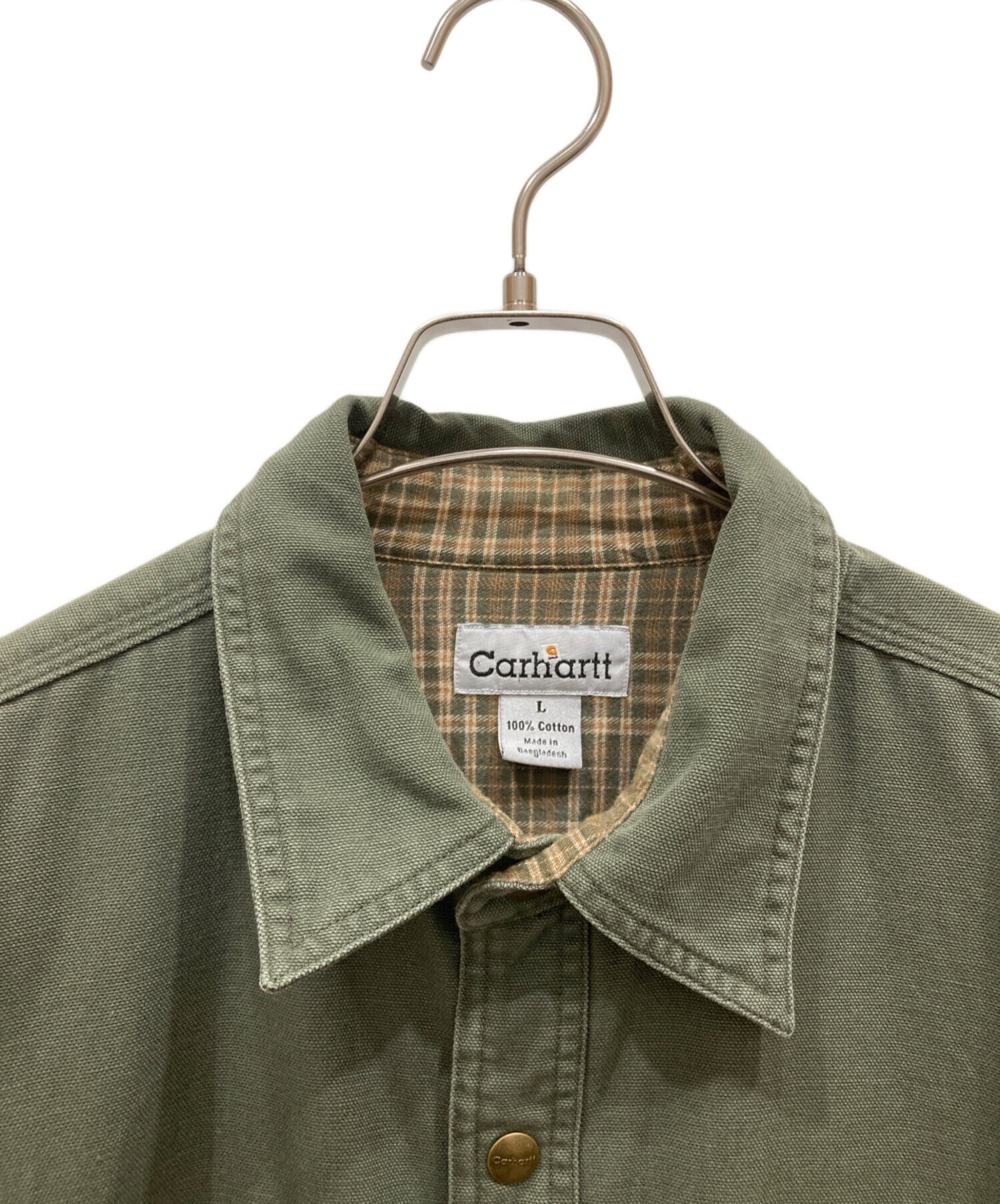 中古・古着通販】CarHartt (カーハート) シャツジャケット オリーブ 