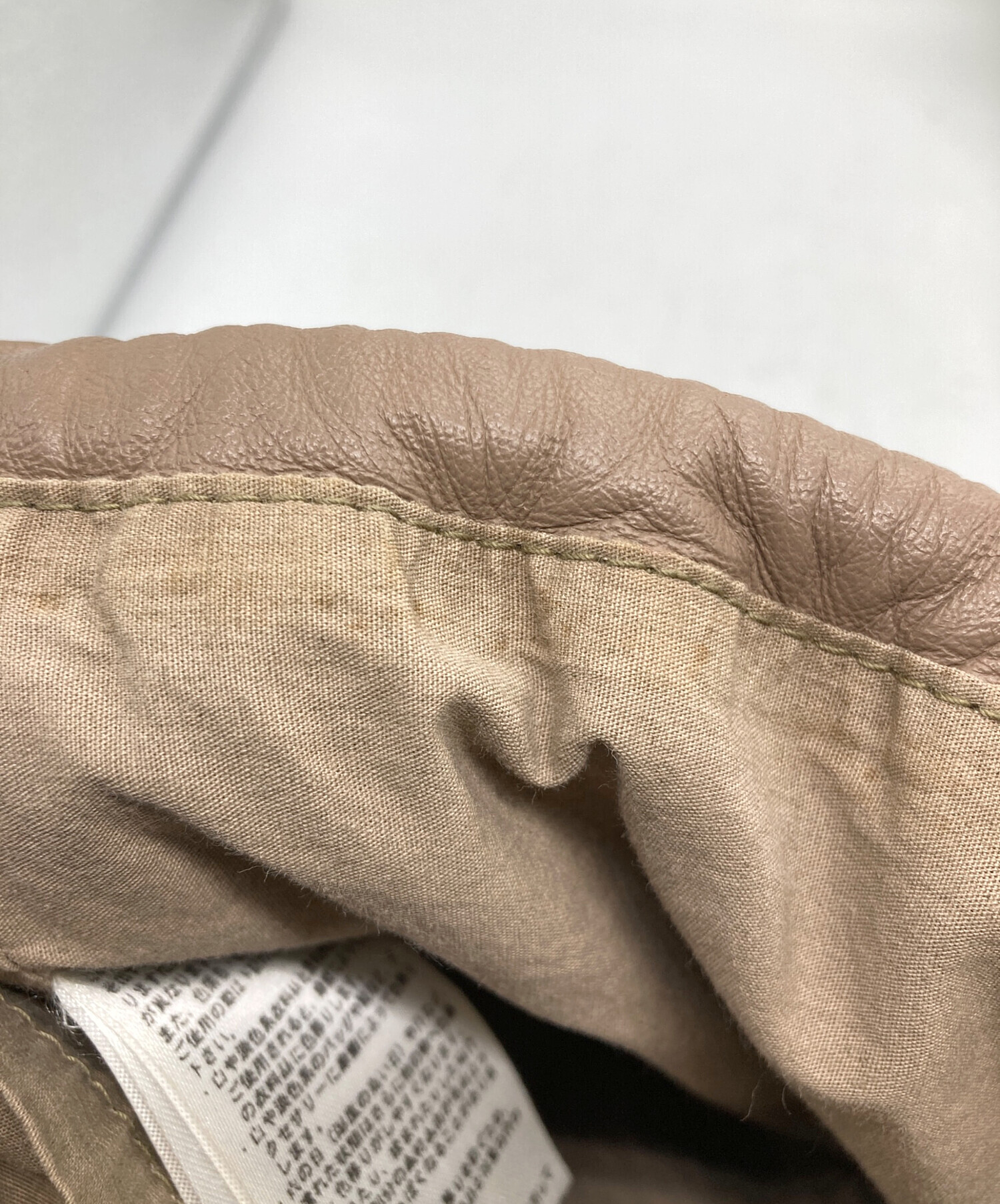 中古・古着通販】Ayakawasaki (アヤカワサキ) drawstring bag ベージュ 