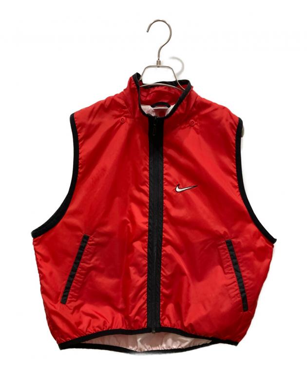 中古・古着通販】NIKE (ナイキ) ナイロンジャケット レッド×ブラック