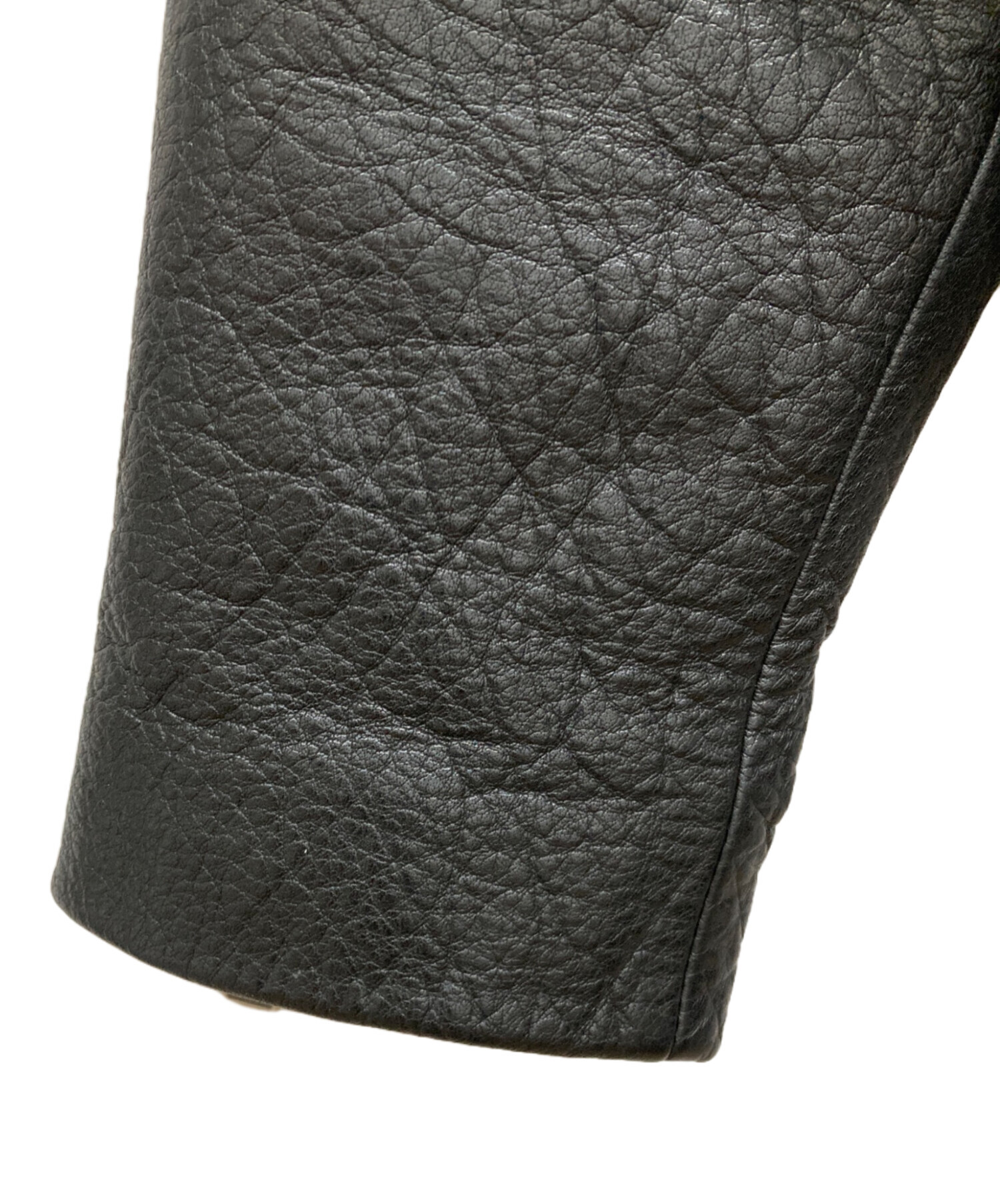中古・古着通販】ZARA (ザラ) レザーライダースジャケット ブラック
