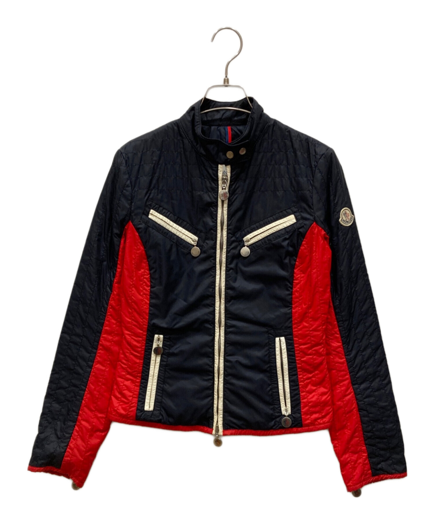 中古・古着通販】MONCLER (モンクレール) ジャケット ネイビー×レッド 