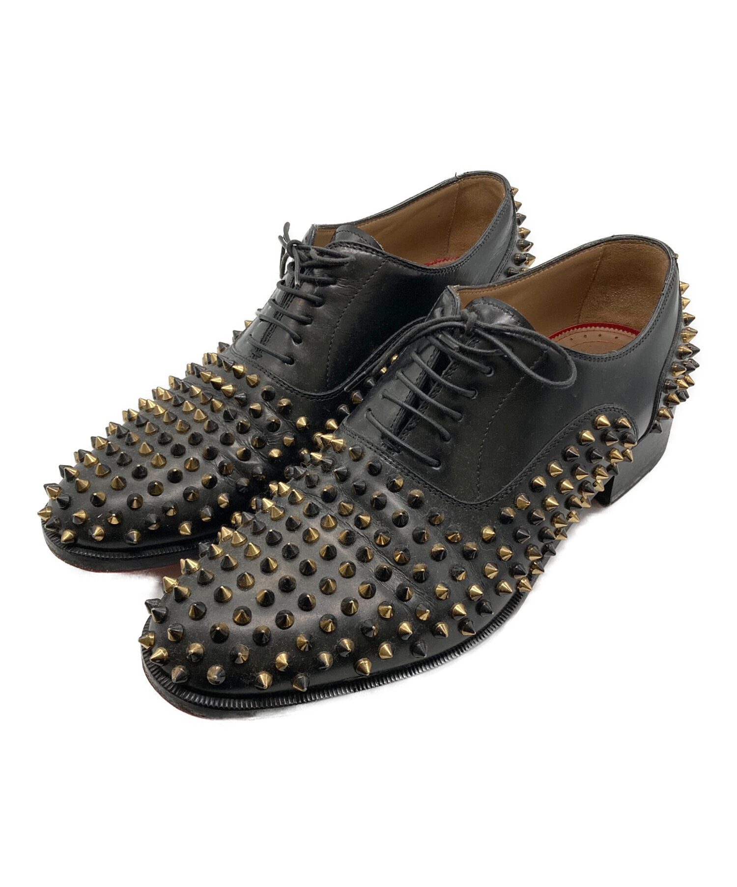 クリスチャンルブタン サイドゴア ドレスシューズ レザー シューズ 革靴 39 中古・古着通販】Christian Louboutin (クリスチャン・ルブタン