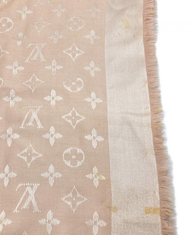 ルイヴィトン　ピンクベージュ系シルク混合ストール　未使用 中古・古着通販】LOUIS VUITTON (ルイ ヴィトン) シルク混大判ストール