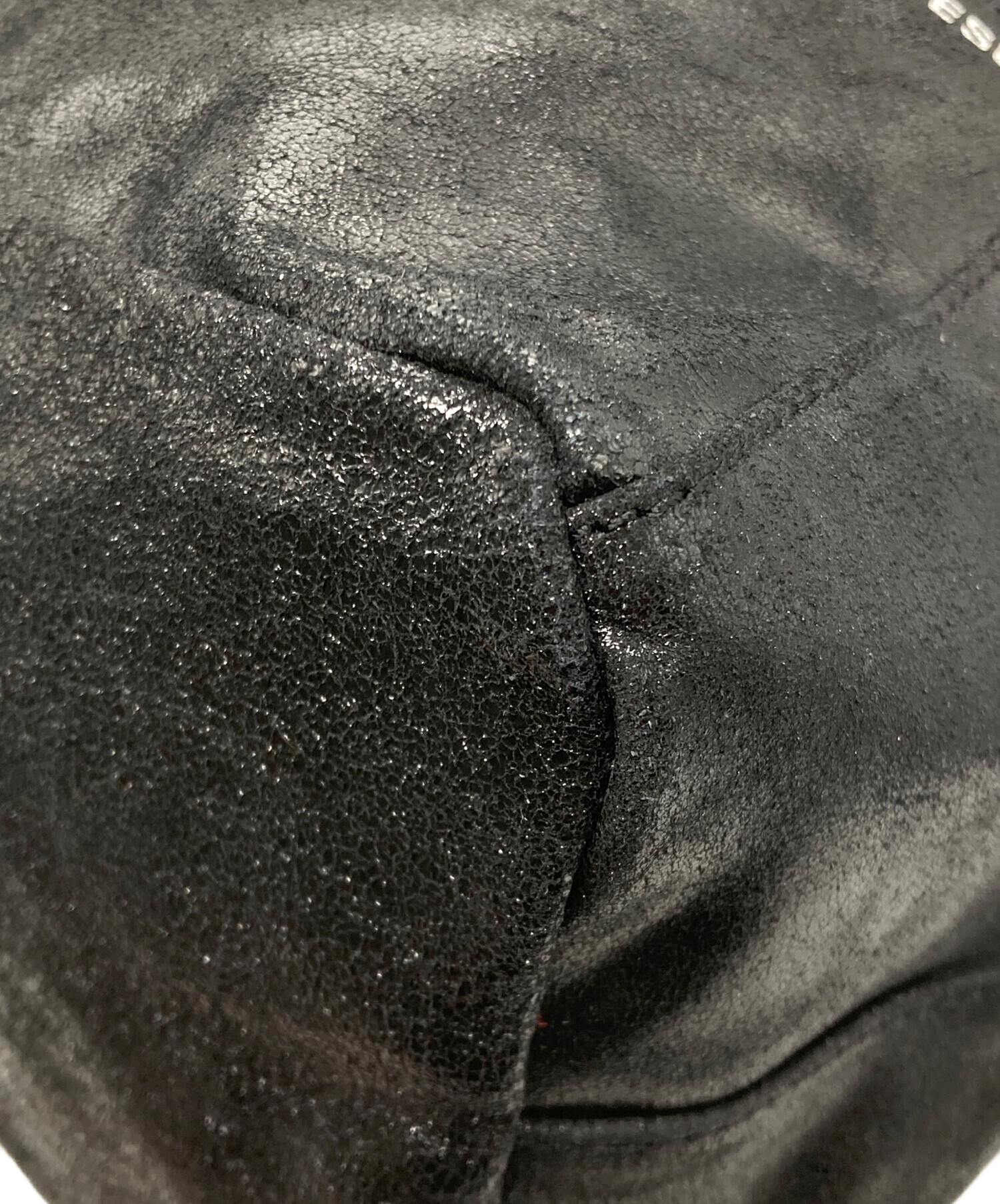 中古・古着通販】DIESEL (ディーゼル) 巾着レザーショルダーバッグ 
