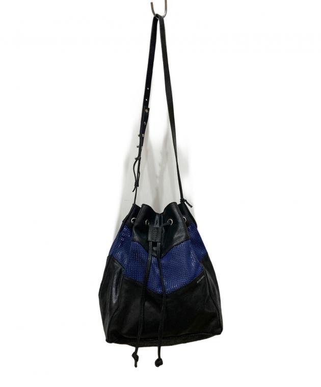 中古・古着通販】DIESEL (ディーゼル) 巾着レザーショルダーバッグ